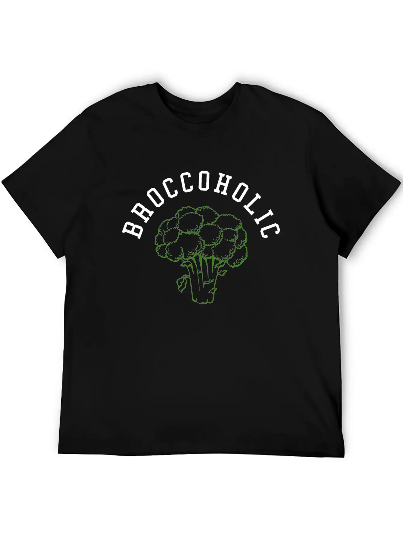 Vegan Broccoli Vegetable TShirt Organic Slimming Unisex Casual T-Shirt – Clean Design For Daily Comfort