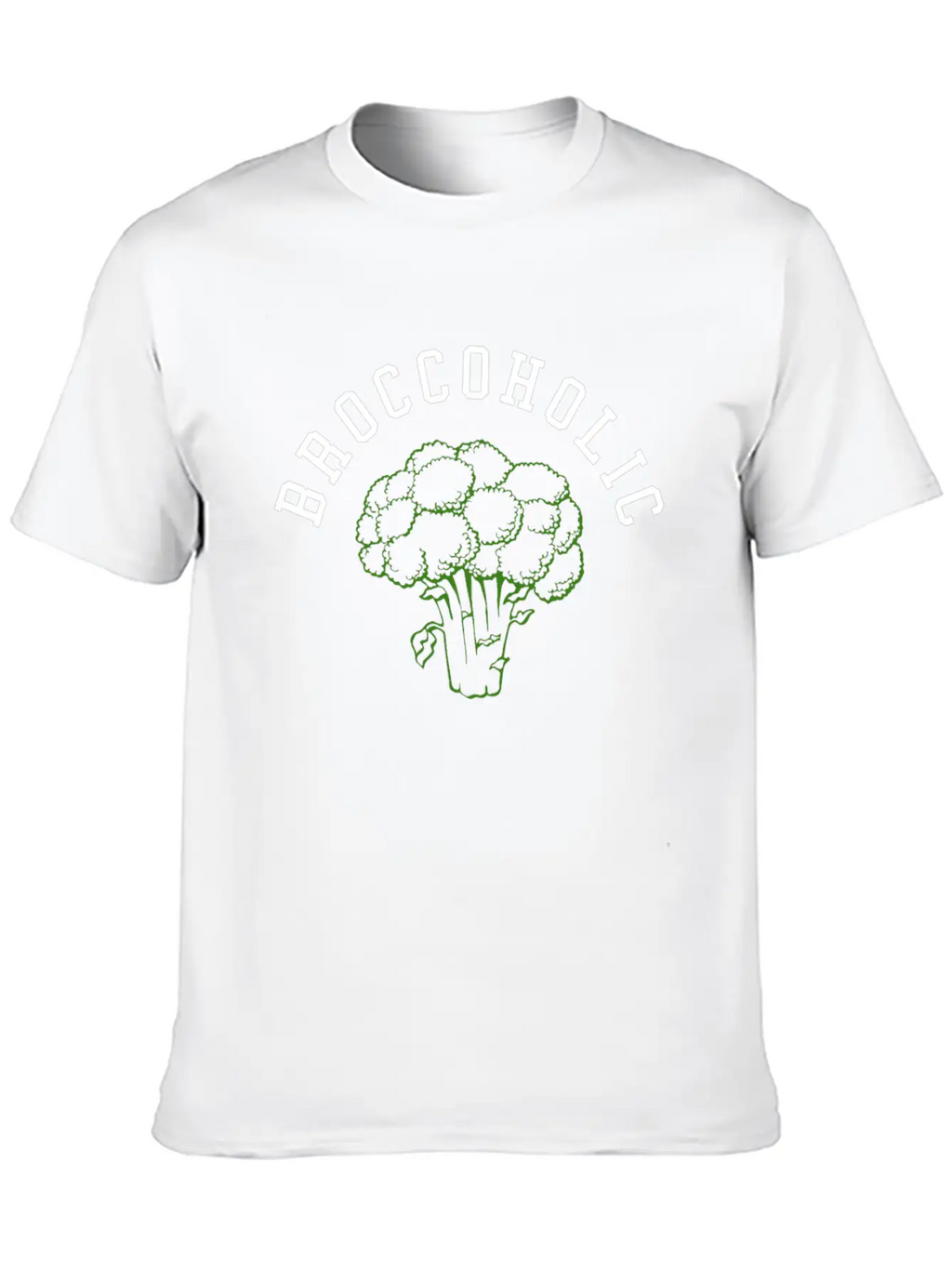 Vegan Broccoli Vegetable TShirt Organic Slimming Unisex Casual T-Shirt – Clean Design For Daily Comfort