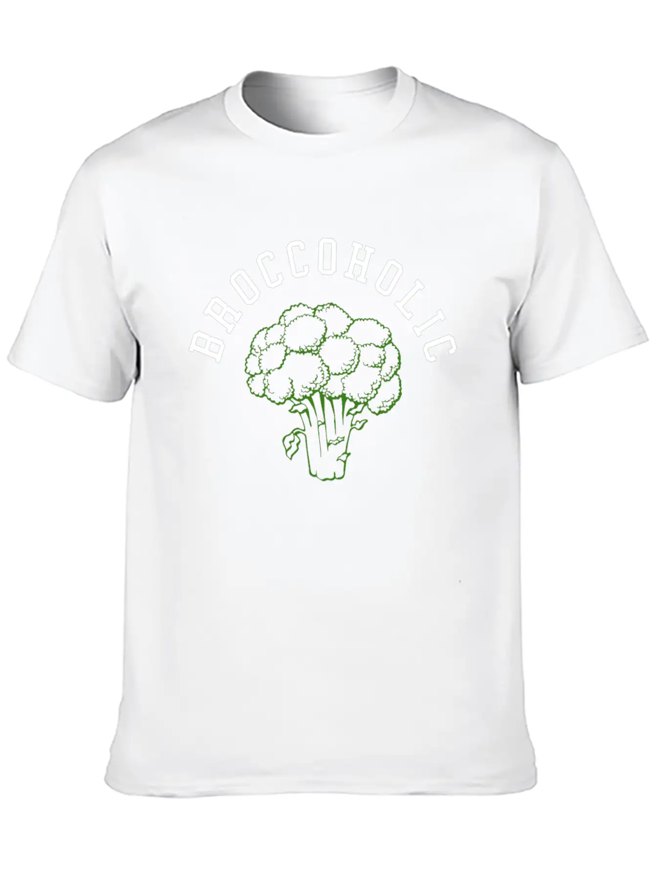 Vegan Broccoli Vegetable TShirt Organic Slimming Unisex Casual T-Shirt – Clean Design For Daily Comfort