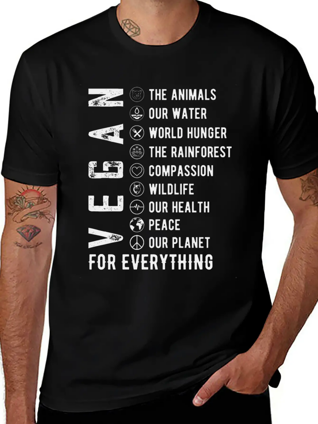 Vegan For Everything Unisex Casual T-Shirt – Clean Design For Daily Comfort