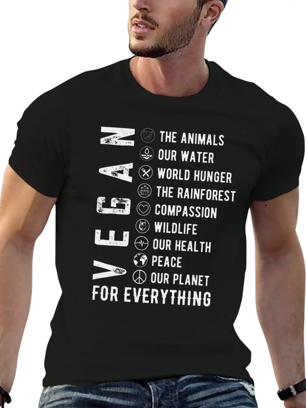 Vegan For Everything Unisex Casual T-Shirt – Clean Design For Daily Comfort