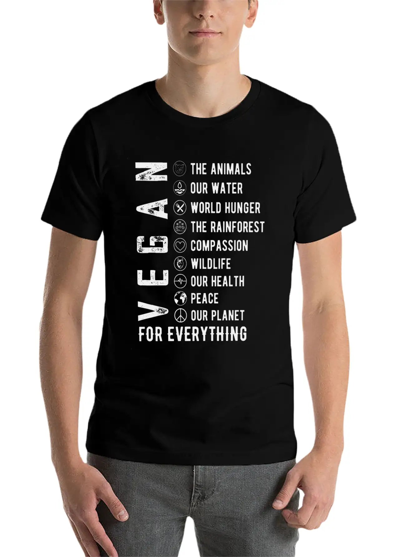 Vegan For Everything Unisex Casual T-Shirt – Clean Design For Daily Comfort