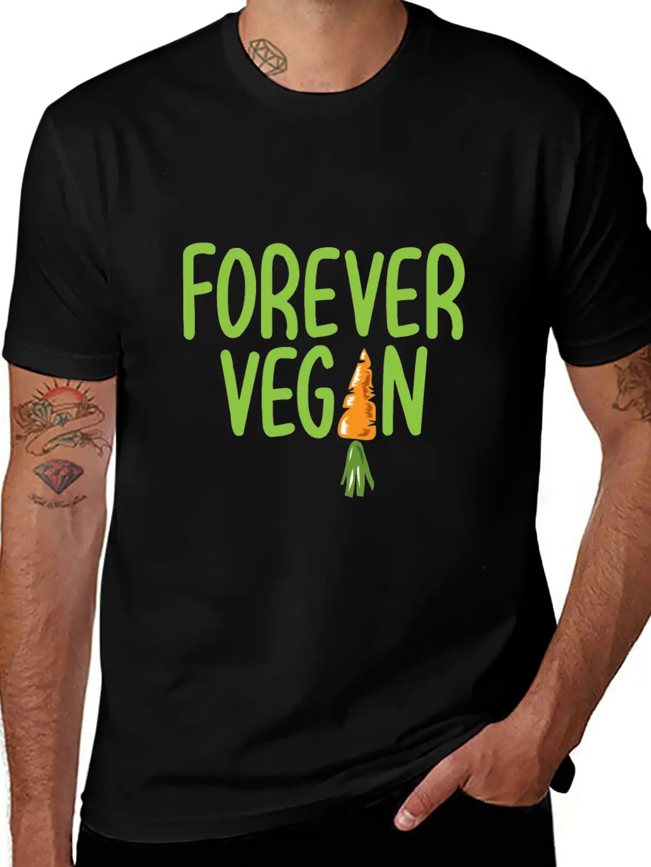 Vegan Gift Vegan Love Animals Breathable Soft Cotton T-Shirt – Timeless Casual Look