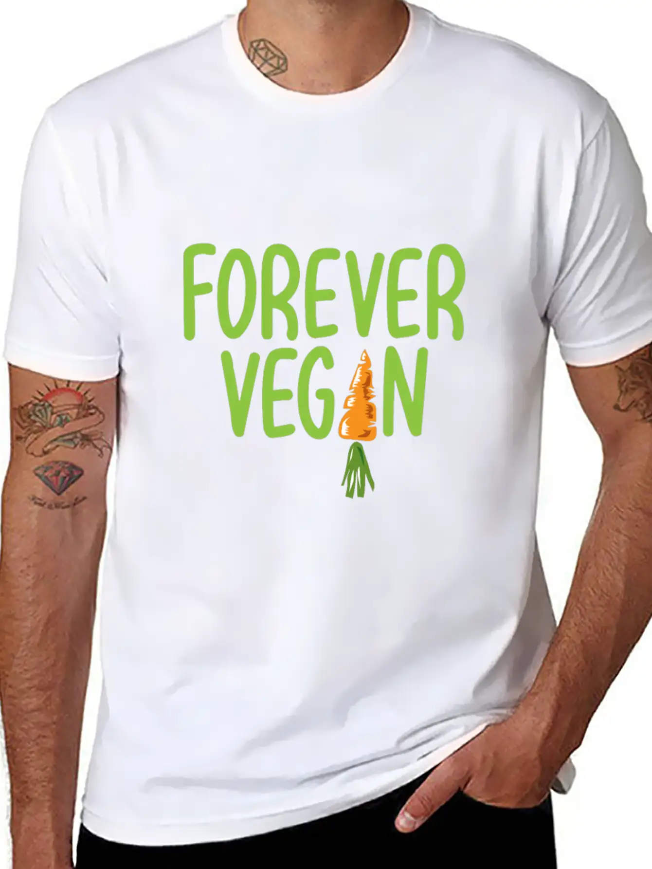 Vegan Gift Vegan Love Animals Breathable Soft Cotton T-Shirt – Timeless Casual Look