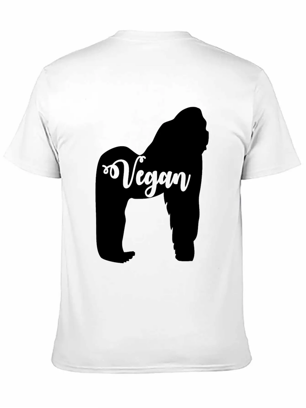 Vegan Gorilla Unisex Short Sleeve Soft Cotton T-Shirt – Casual Everyday Wear