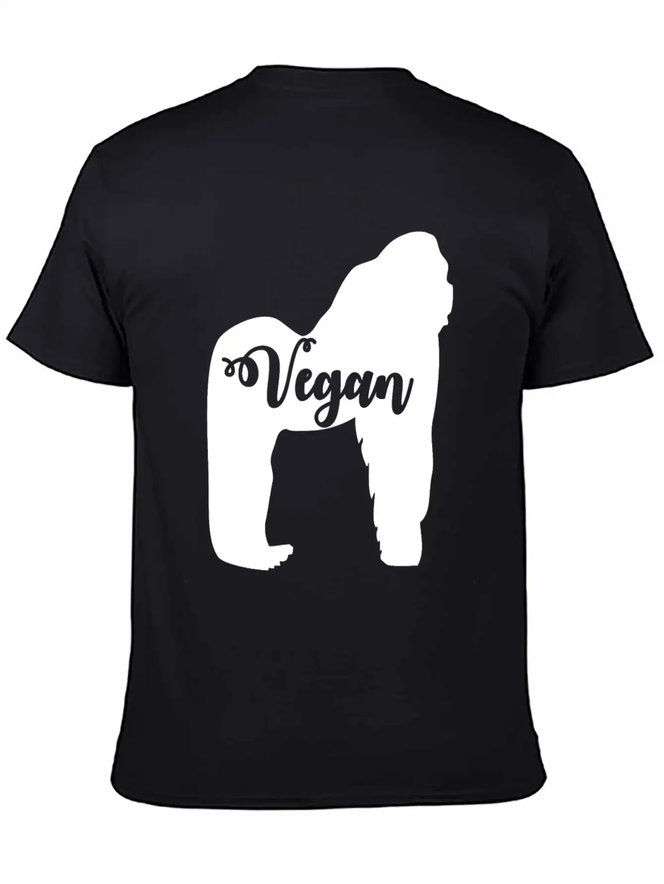 Vegan Gorilla Unisex Short Sleeve Soft Cotton T-Shirt – Casual Everyday Wear