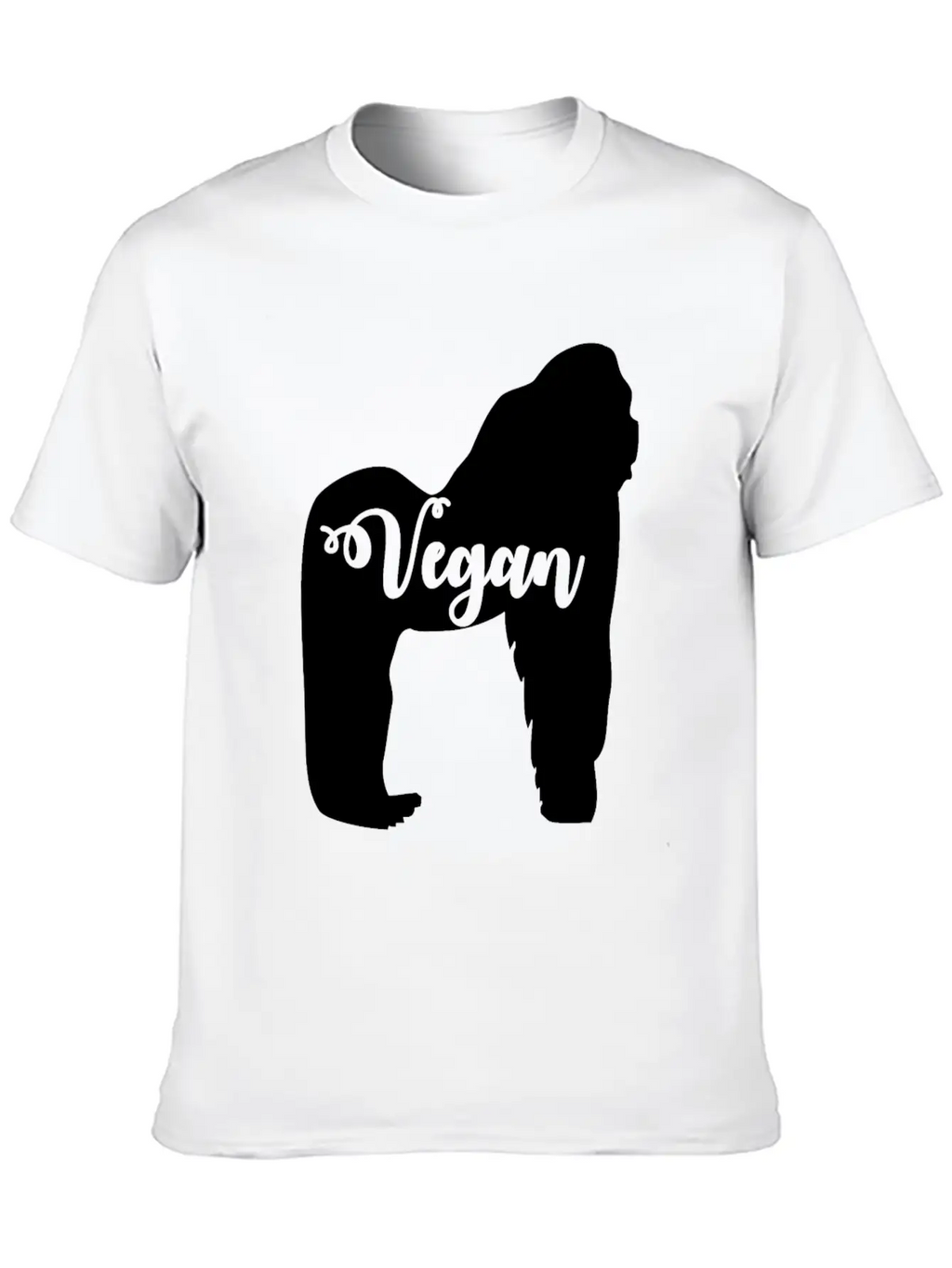 Vegan Gorilla Unisex Short Sleeve Soft Cotton T-Shirt – Casual Everyday Wear