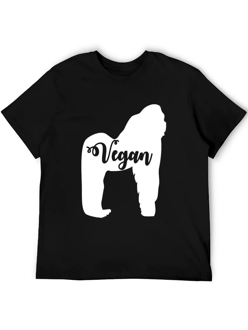Vegan Gorilla Unisex Short Sleeve Soft Cotton T-Shirt – Casual Everyday Wear