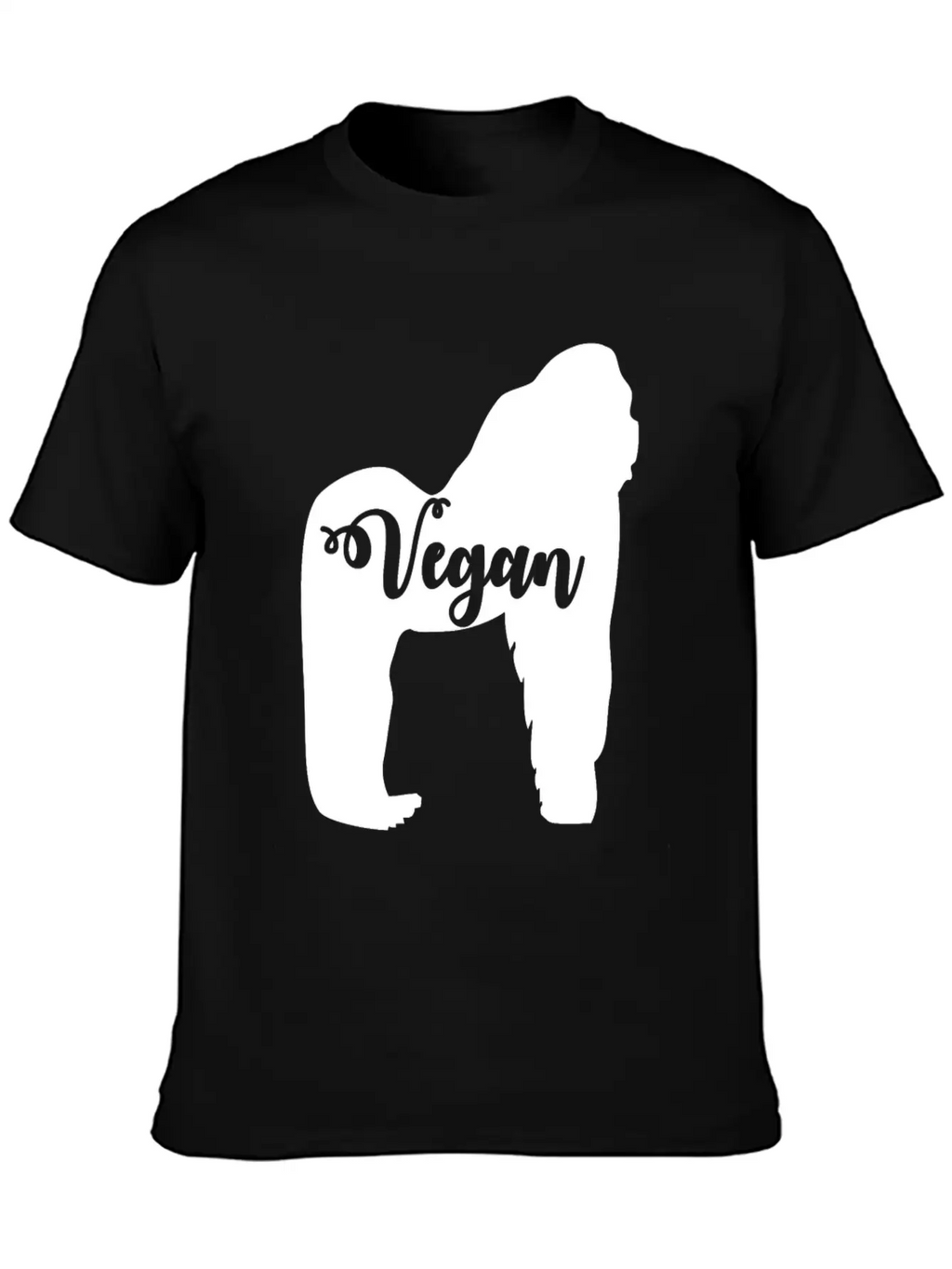Vegan Gorilla Unisex Short Sleeve Soft Cotton T-Shirt – Casual Everyday Wear