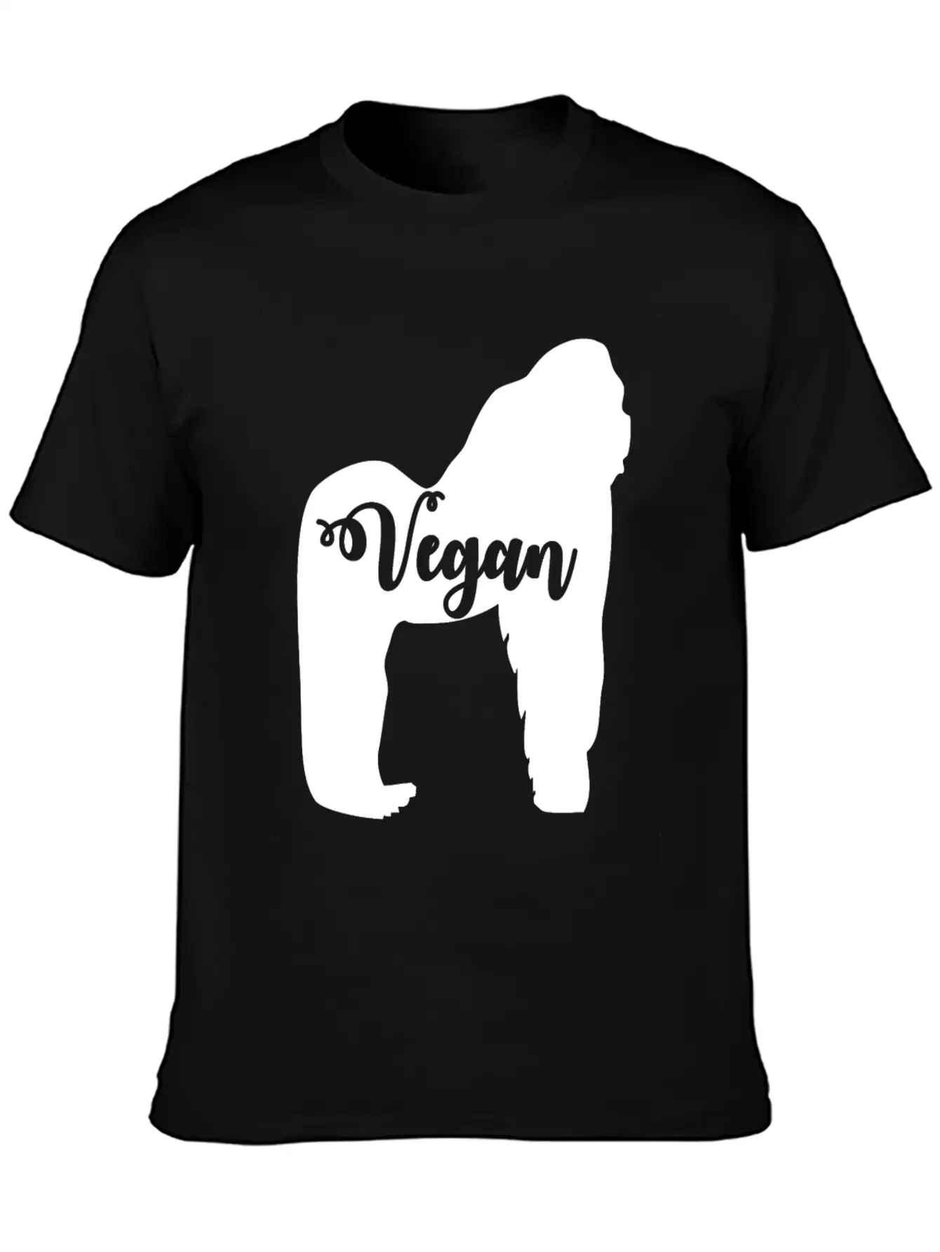 Vegan Gorilla Unisex Short Sleeve Soft Cotton T-Shirt – Casual Everyday Wear