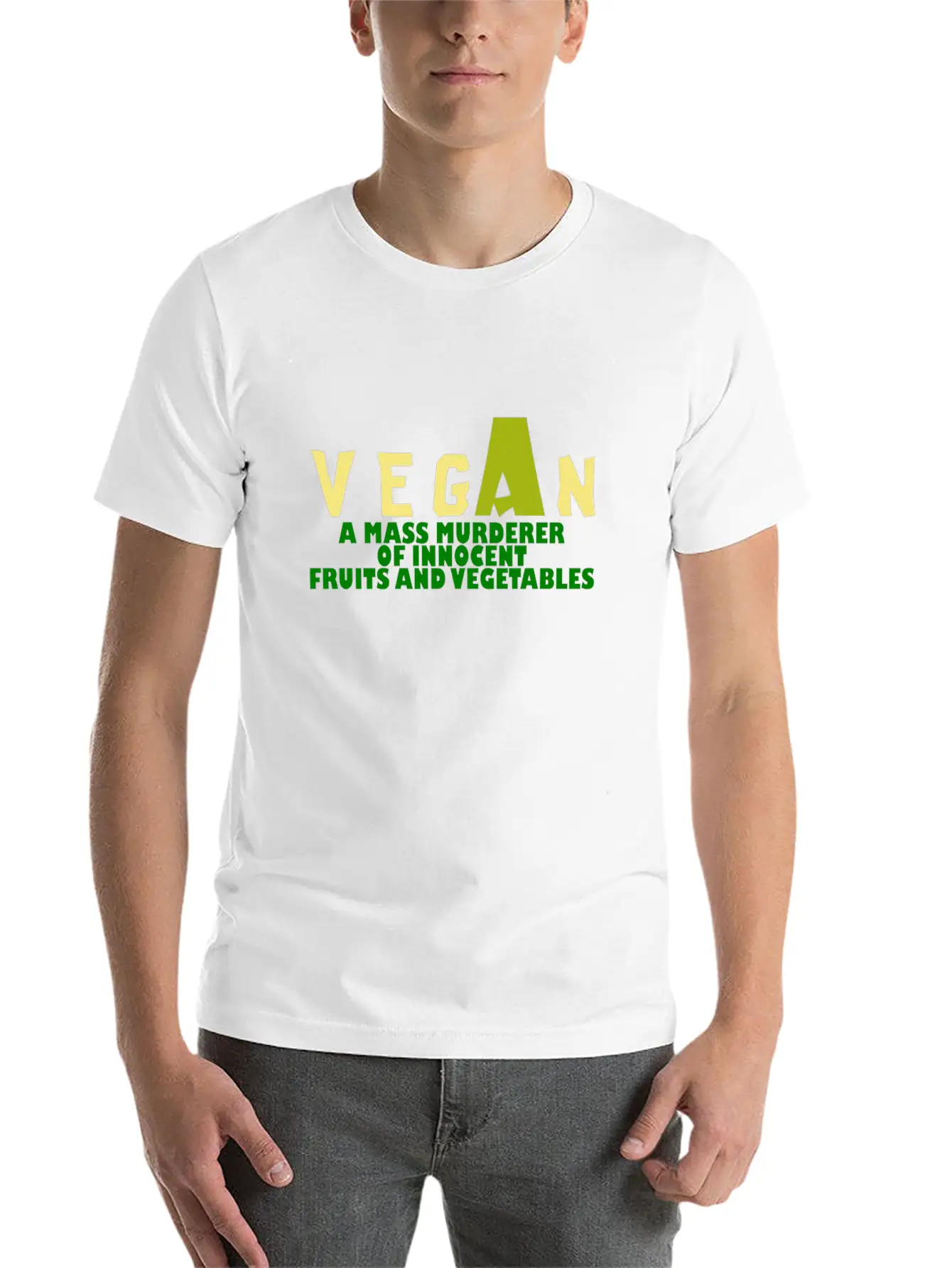 Vegan Saying Avocado Vegan Unisex Casual T-Shirt – Clean Design For Daily Comfort
