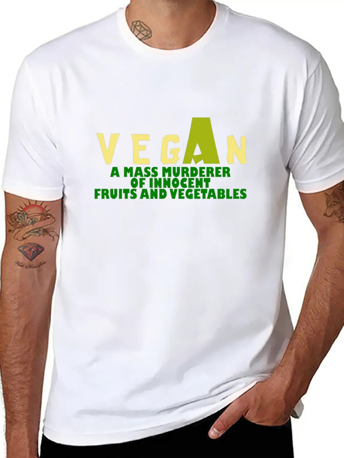 Vegan Saying Avocado Vegan Unisex Casual T-Shirt – Clean Design For Daily Comfort
