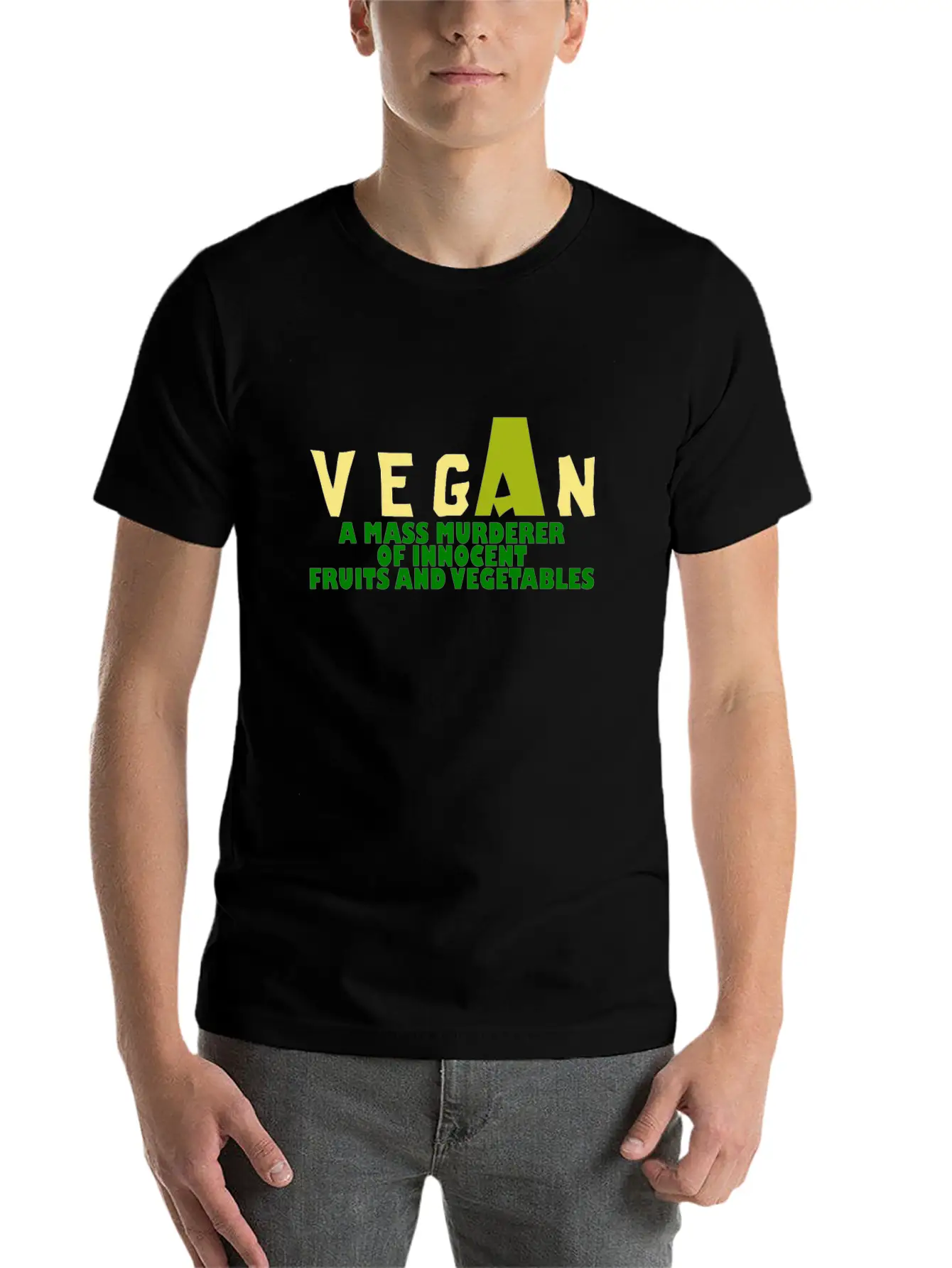 Vegan Saying Avocado Vegan Unisex Casual T-Shirt – Clean Design For Daily Comfort