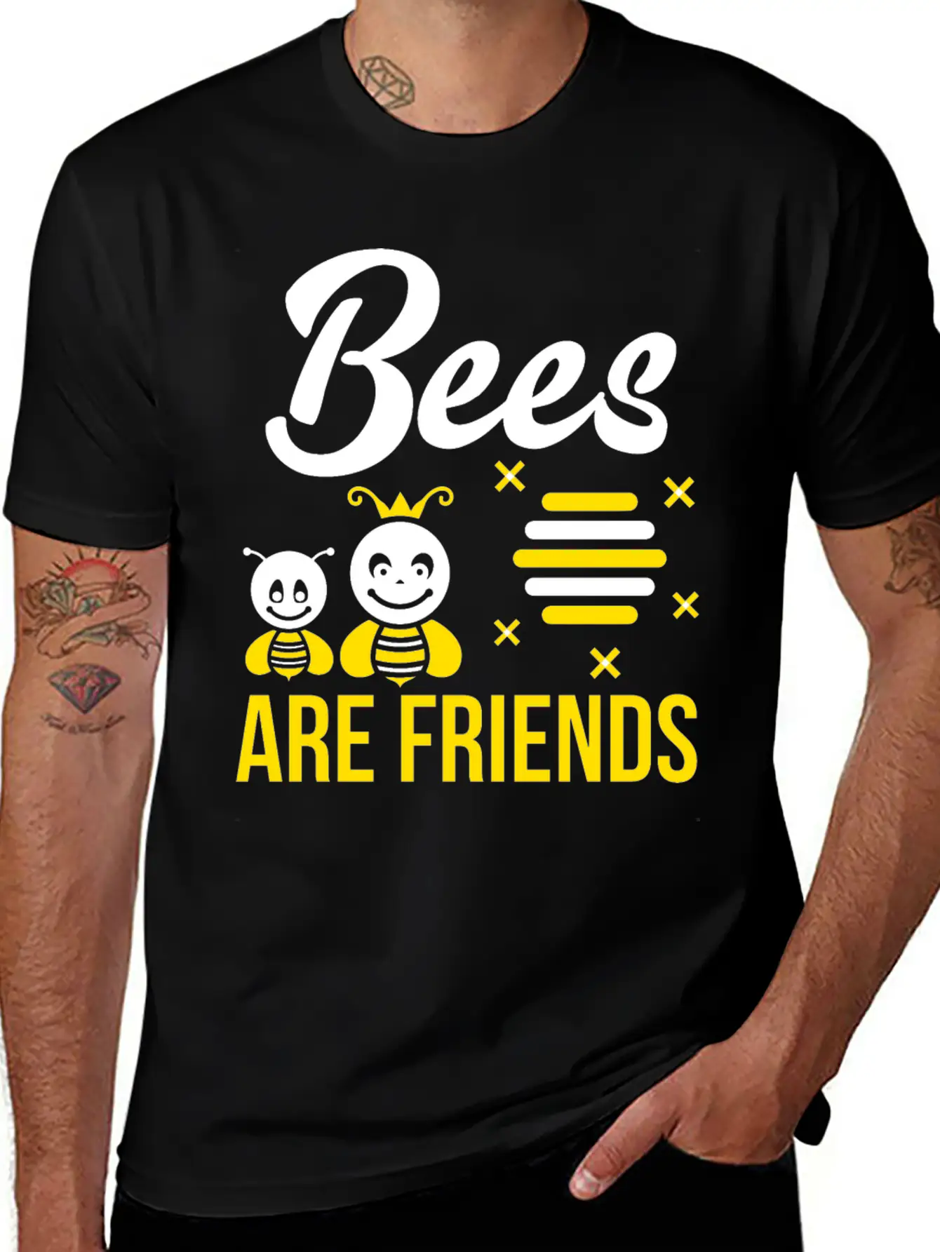 Vegan Shirt Are Friends Vegetarian Gift Tee Unisex Casual T-Shirt – Clean Design For Daily Comfort