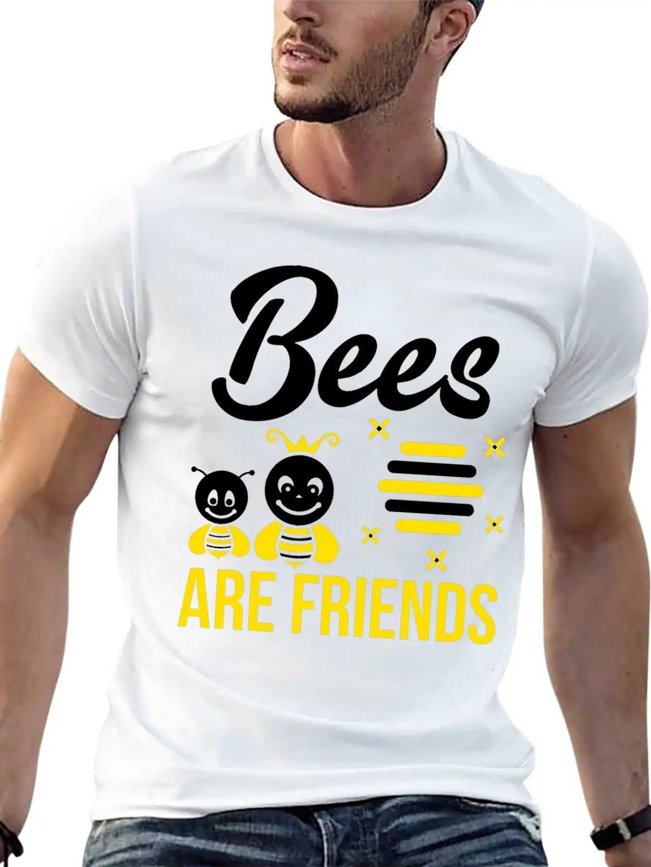 Vegan Shirt Are Friends Vegetarian Gift Tee Unisex Casual T-Shirt – Clean Design For Daily Comfort