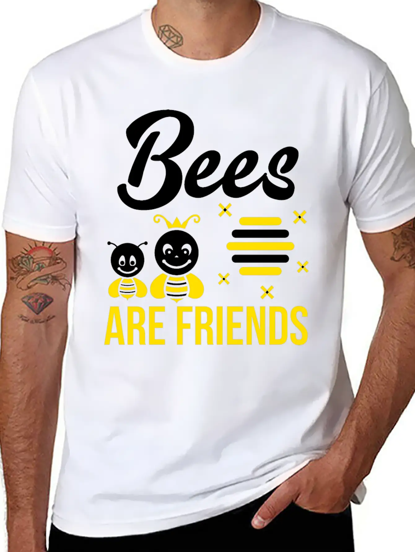 Vegan Shirt Are Friends Vegetarian Gift Tee Unisex Casual T-Shirt – Clean Design For Daily Comfort