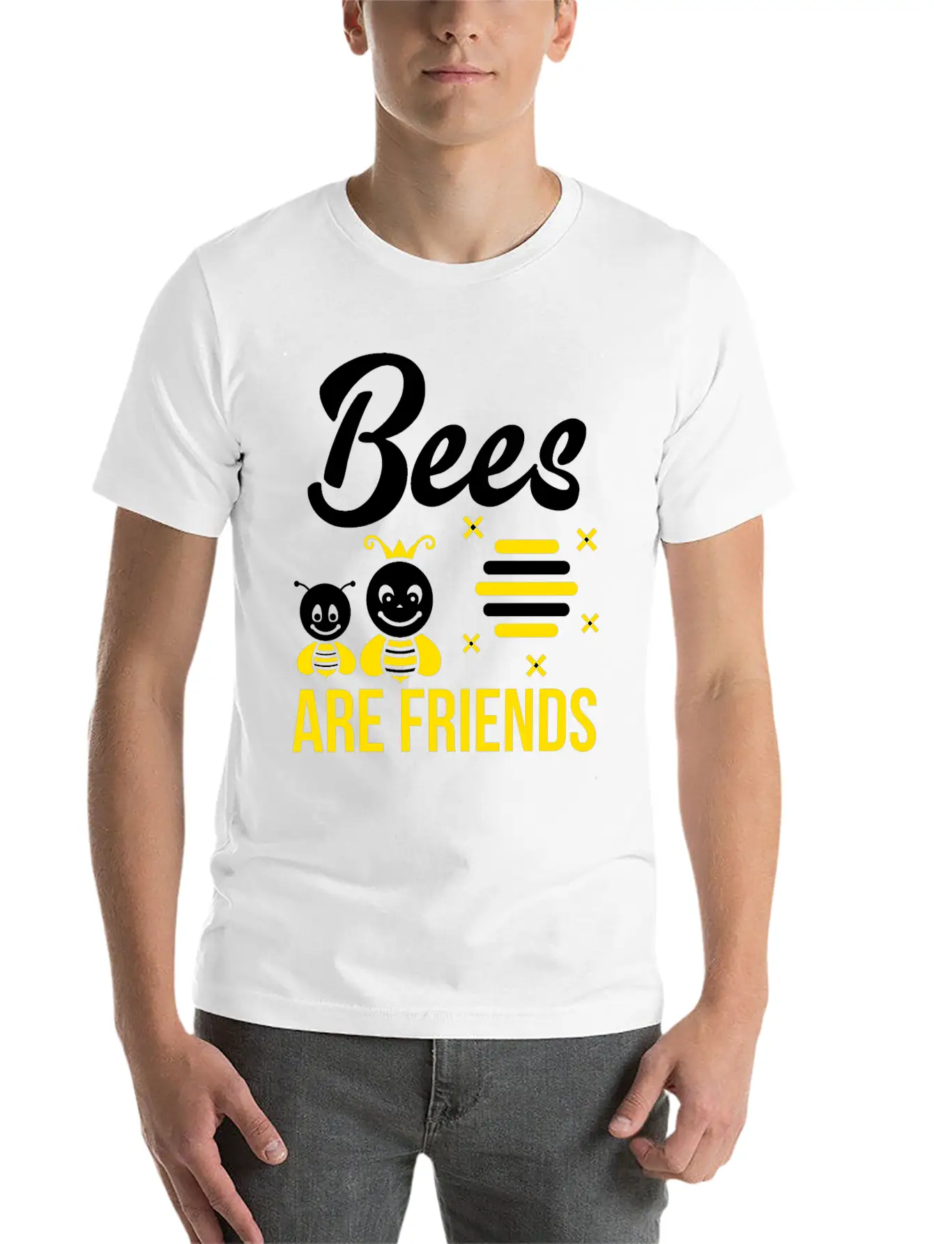 Vegan Shirt Are Friends Vegetarian Gift Tee Unisex Casual T-Shirt – Clean Design For Daily Comfort