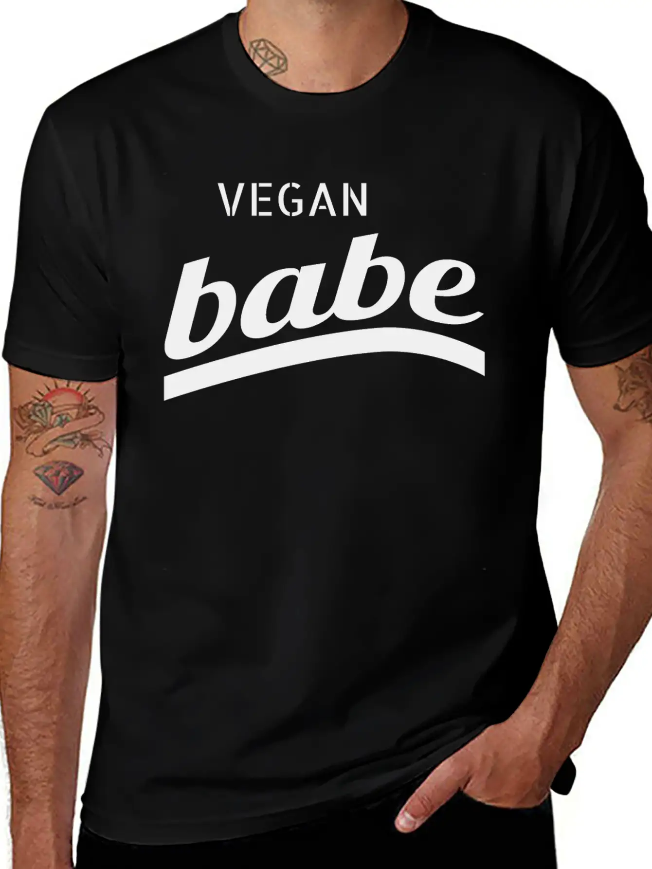 Vegan - Vegan Babe Casual Graphic T-Shirt – Simple And Comfortable Daily Wear