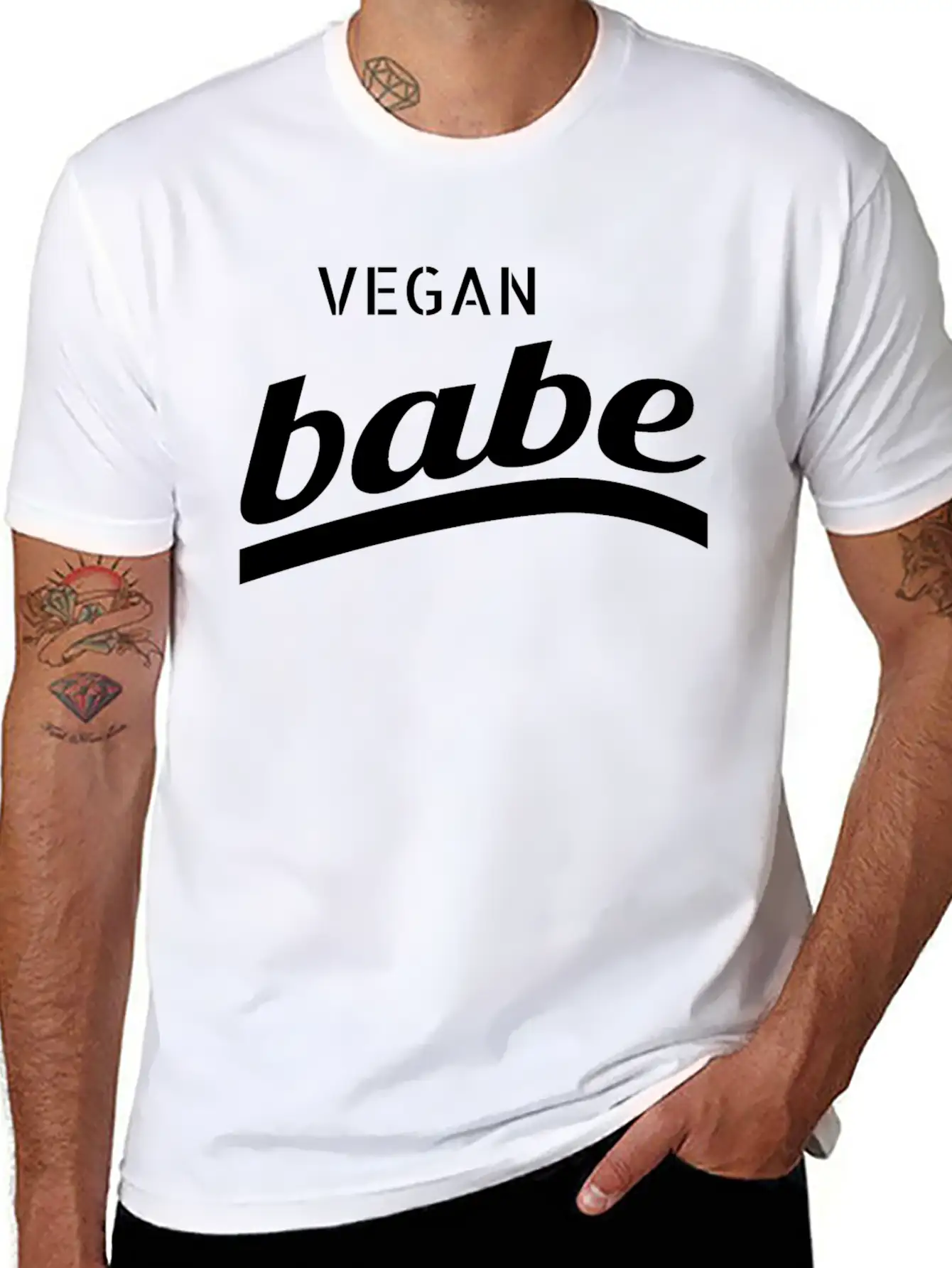 Vegan - Vegan Babe Casual Graphic T-Shirt – Simple And Comfortable Daily Wear