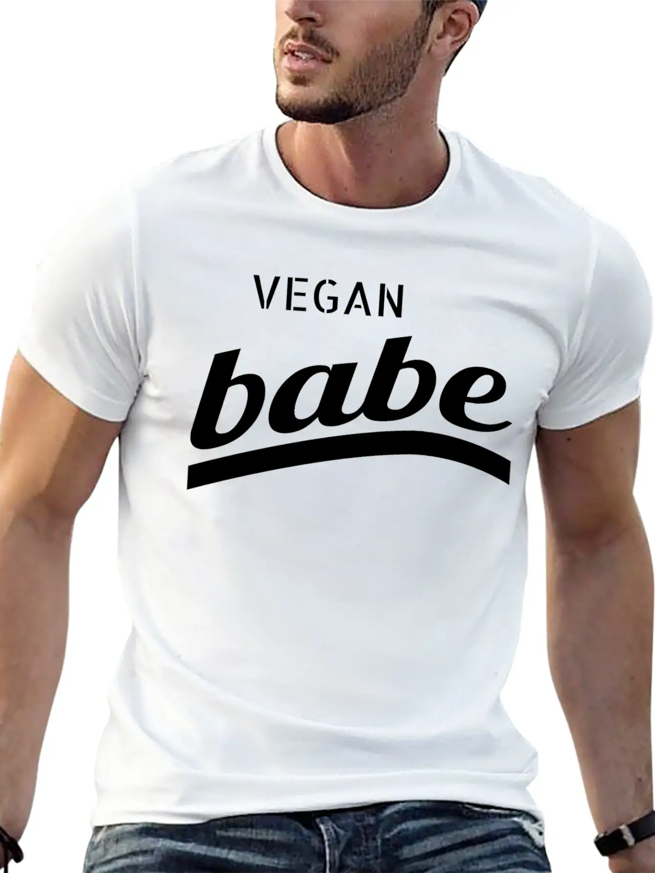 Vegan - Vegan Babe Casual Graphic T-Shirt – Simple And Comfortable Daily Wear
