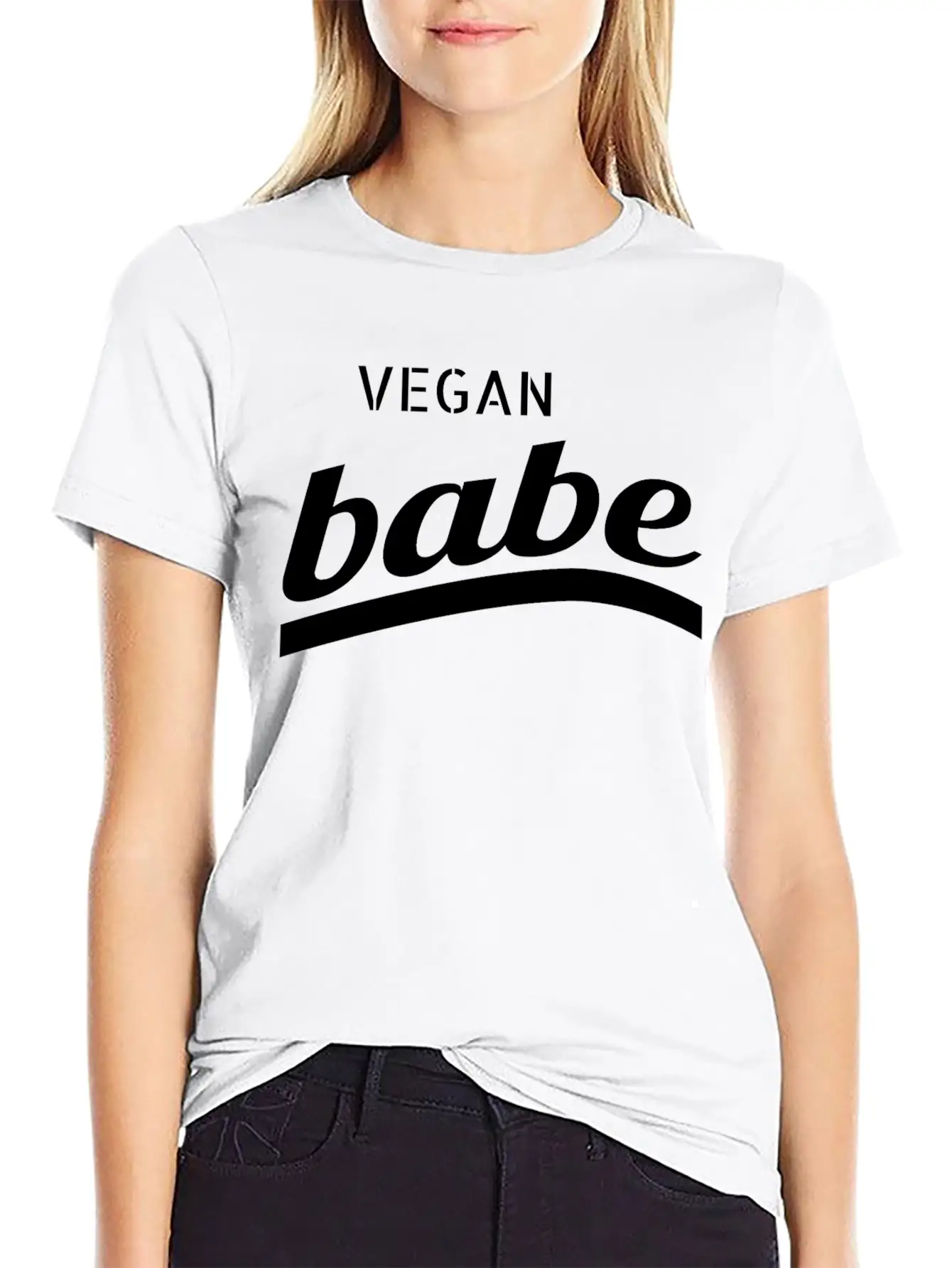 Vegan - Vegan Babe Casual Graphic T-Shirt – Simple And Comfortable Daily Wear