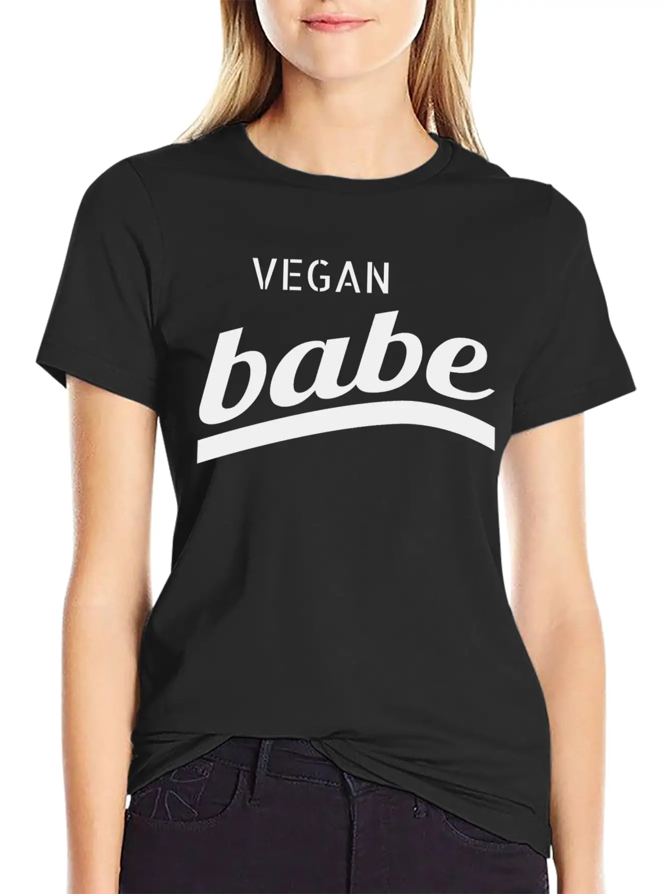 Vegan - Vegan Babe Casual Graphic T-Shirt – Simple And Comfortable Daily Wear