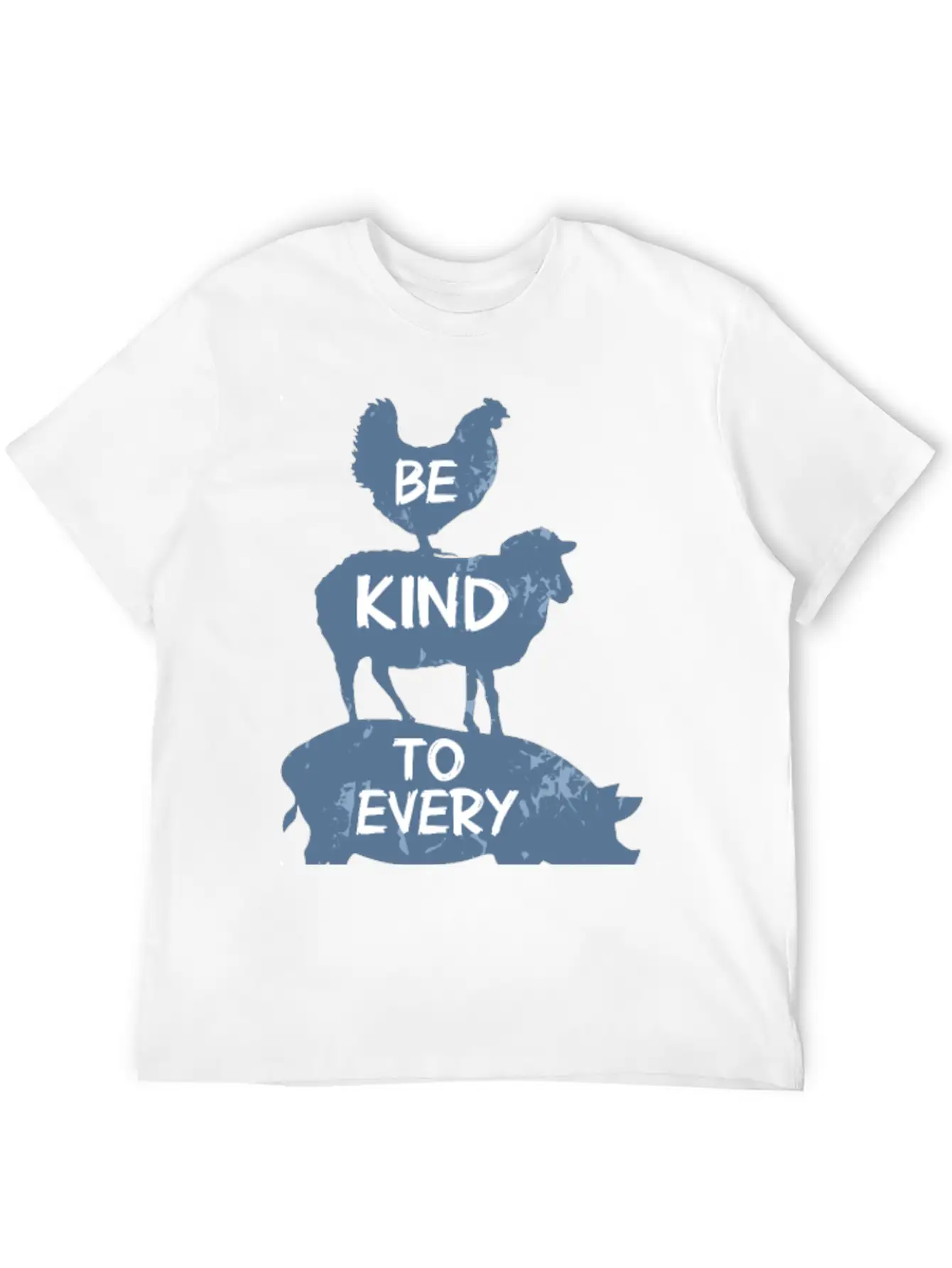 Vegan Vegetarian Animal Welfare Gift Idea Breathable Soft Cotton T-Shirt – Timeless Casual Look