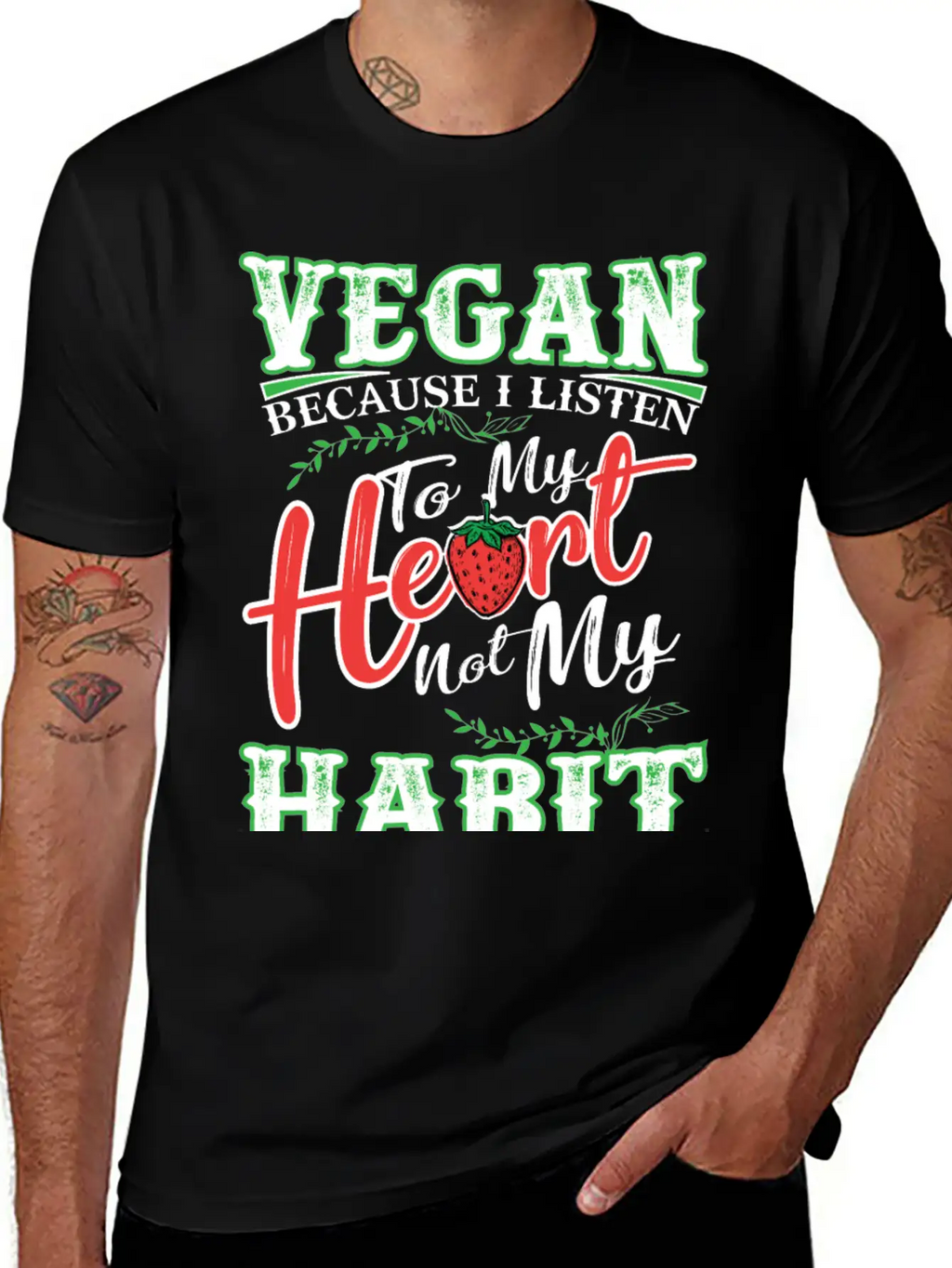 Vegan Vegetarian Animal Welfare Gift Idea Unisex Short Sleeve Soft Cotton T-Shirt – Casual Everyday Wear