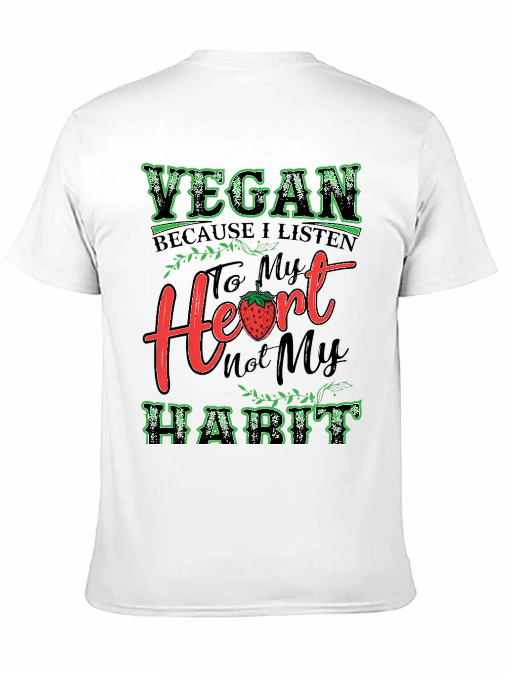 Vegan Vegetarian Animal Welfare Gift Idea Unisex Short Sleeve Soft Cotton T-Shirt – Casual Everyday Wear