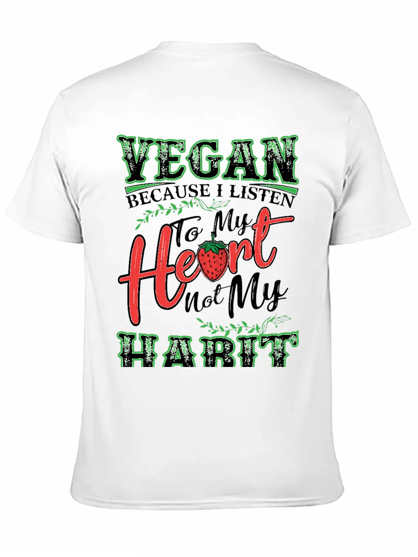 Vegan Vegetarian Animal Welfare Gift Idea Unisex Short Sleeve Soft Cotton T-Shirt – Casual Everyday Wear