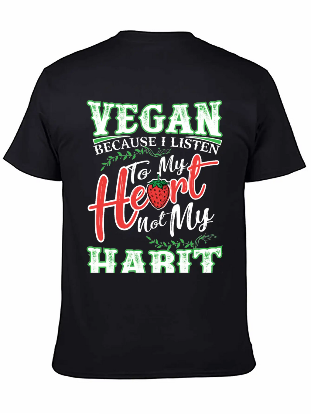 Vegan Vegetarian Animal Welfare Gift Idea Unisex Short Sleeve Soft Cotton T-Shirt – Casual Everyday Wear