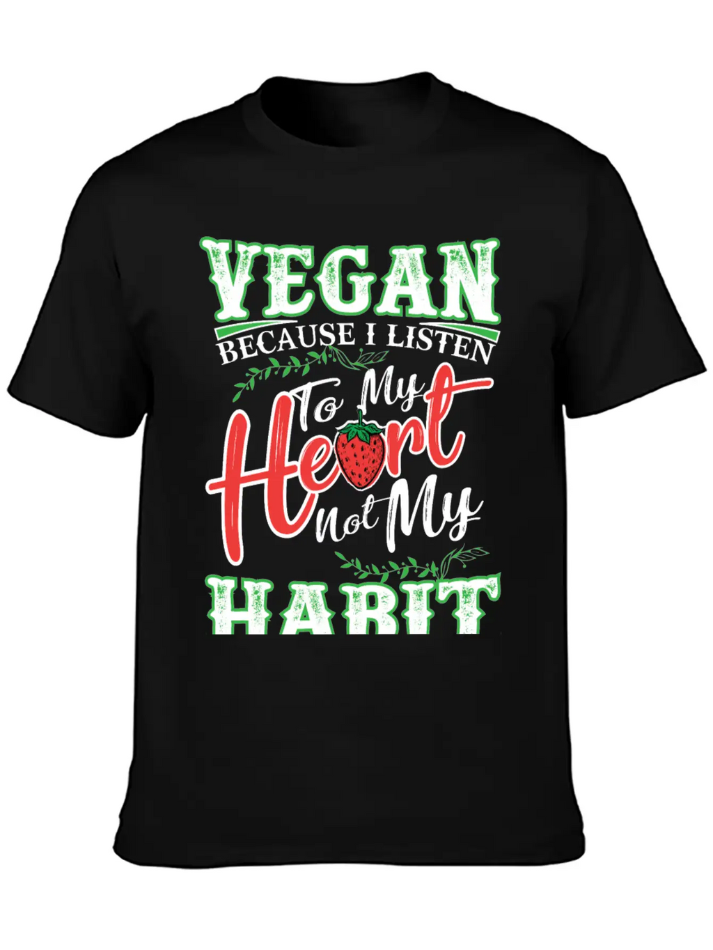 Vegan Vegetarian Animal Welfare Gift Idea Unisex Short Sleeve Soft Cotton T-Shirt – Casual Everyday Wear
