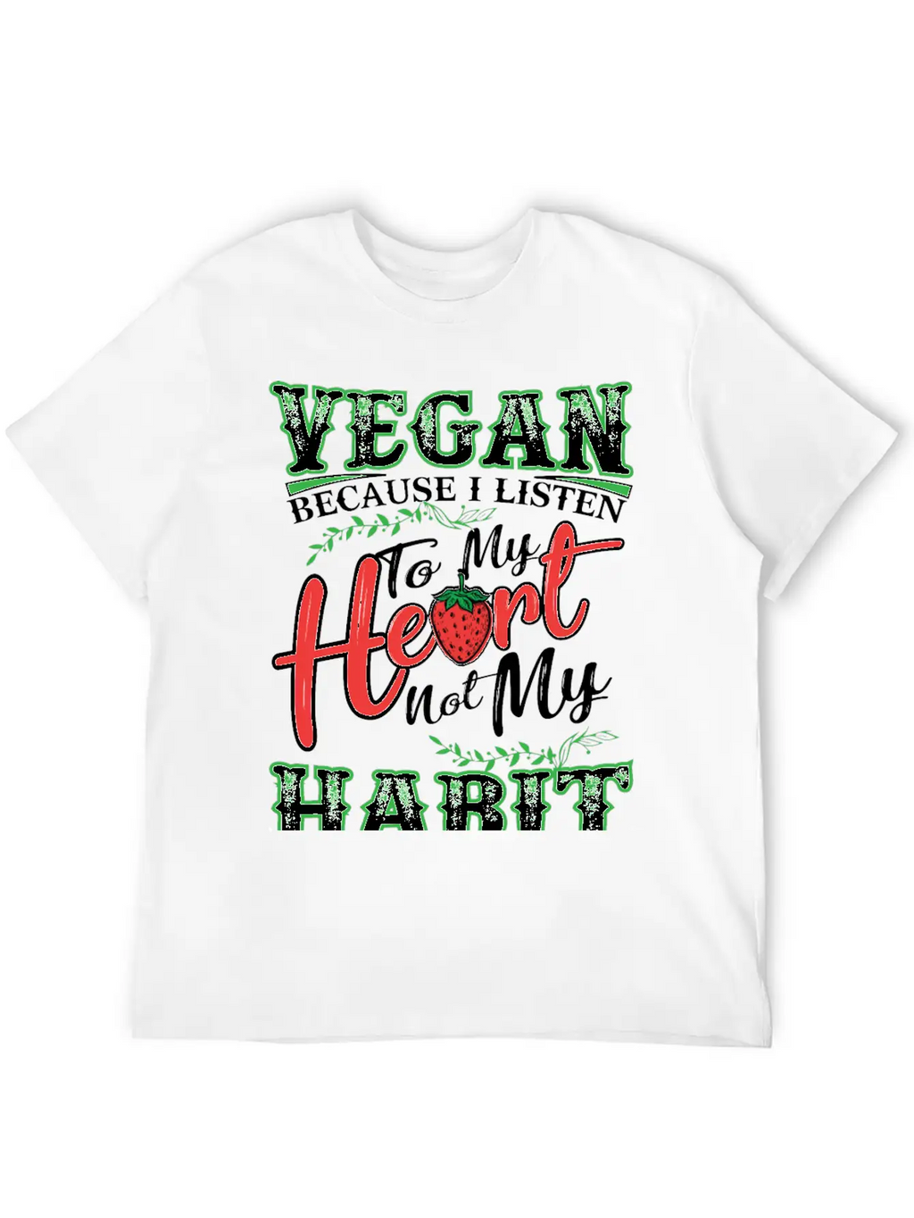 Vegan Vegetarian Animal Welfare Gift Idea Unisex Short Sleeve Soft Cotton T-Shirt – Casual Everyday Wear