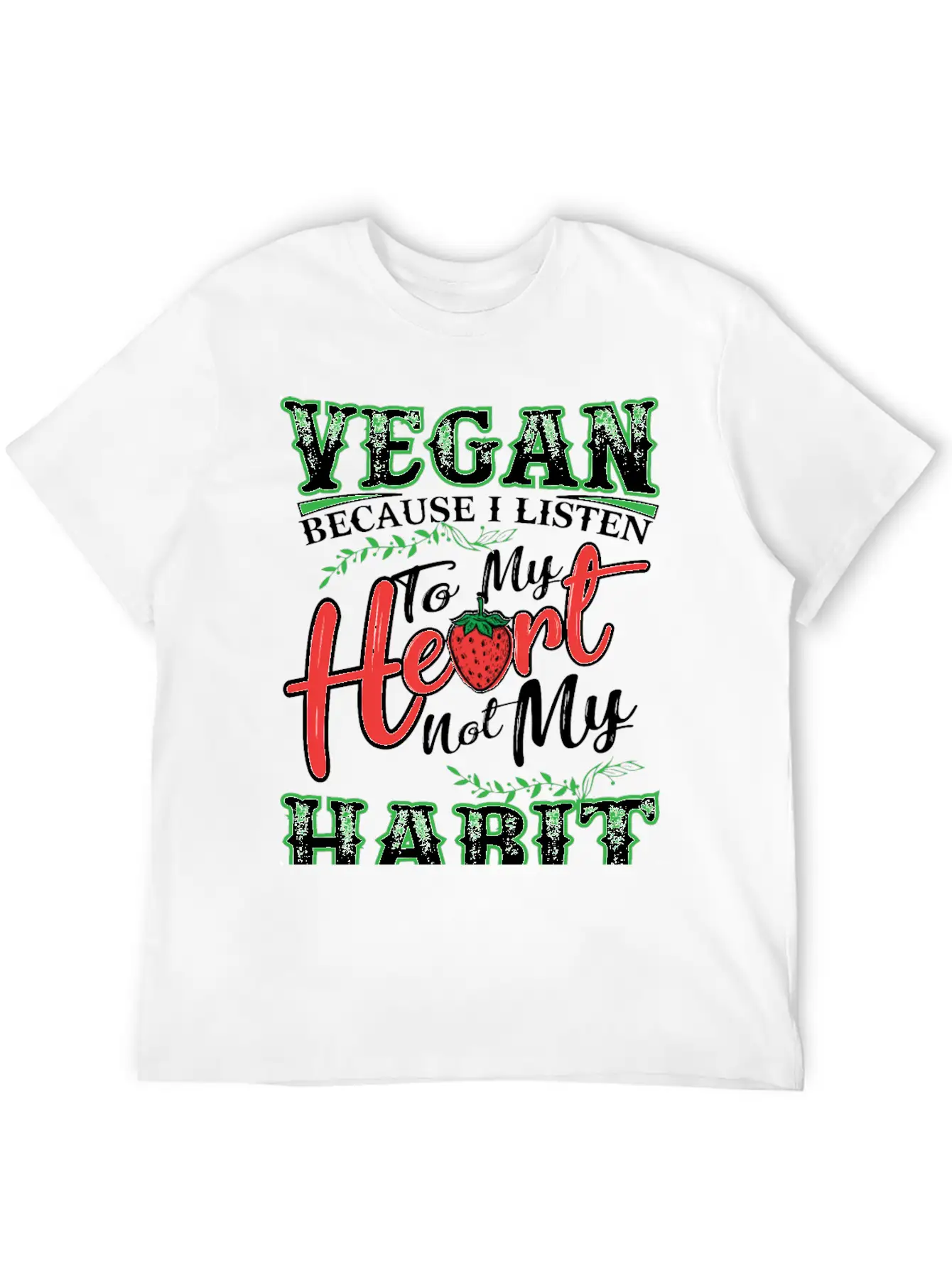 Vegan Vegetarian Animal Welfare Gift Idea Unisex Short Sleeve Soft Cotton T-Shirt – Casual Everyday Wear