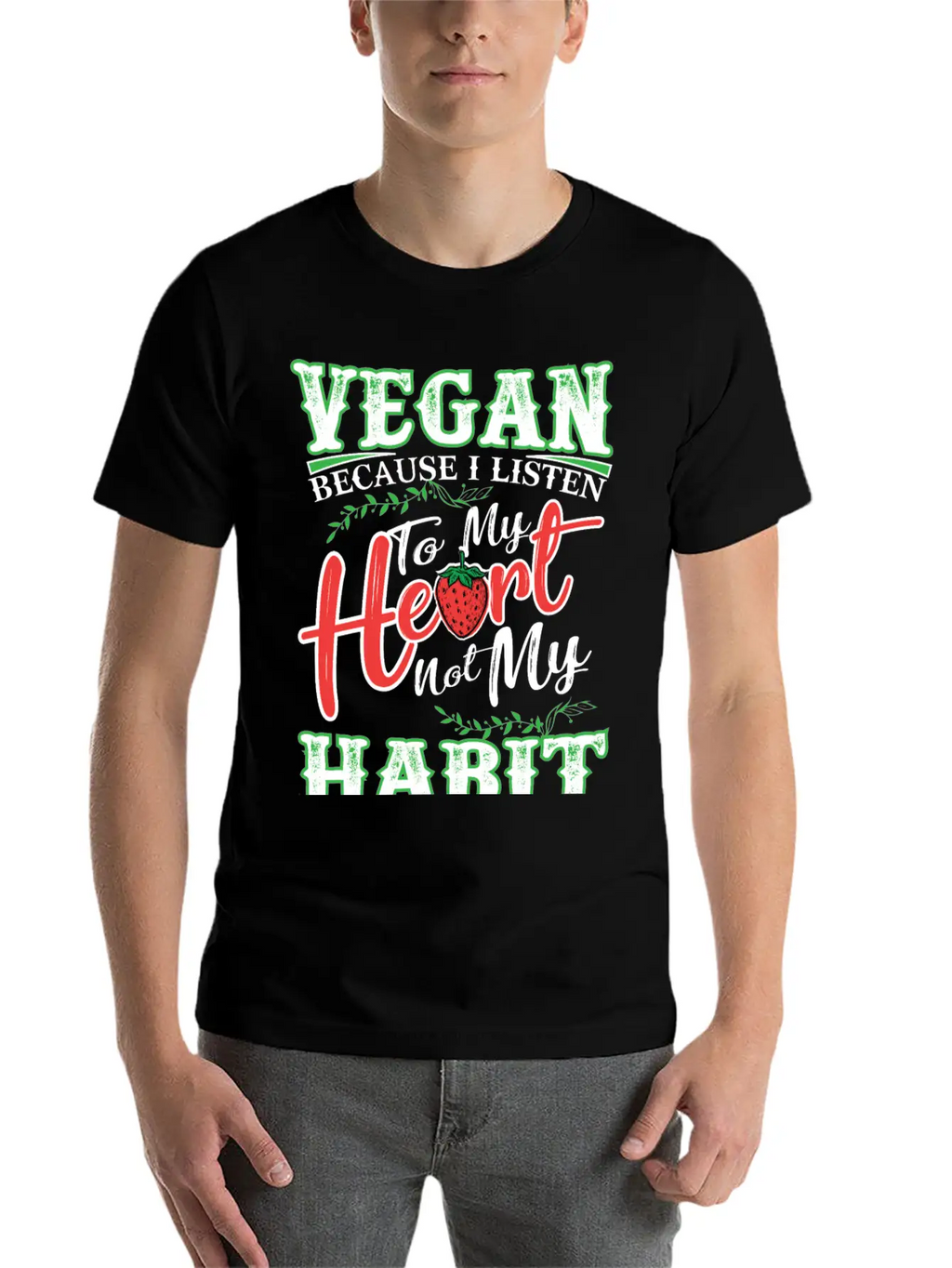 Vegan Vegetarian Animal Welfare Gift Idea Unisex Short Sleeve Soft Cotton T-Shirt – Casual Everyday Wear