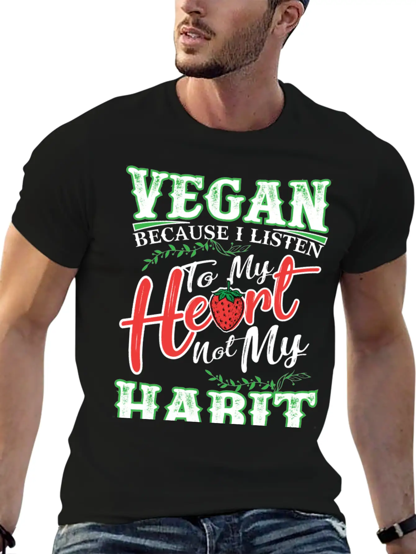 Vegan Vegetarian Animal Welfare Gift Idea Unisex Short Sleeve Soft Cotton T-Shirt – Casual Everyday Wear
