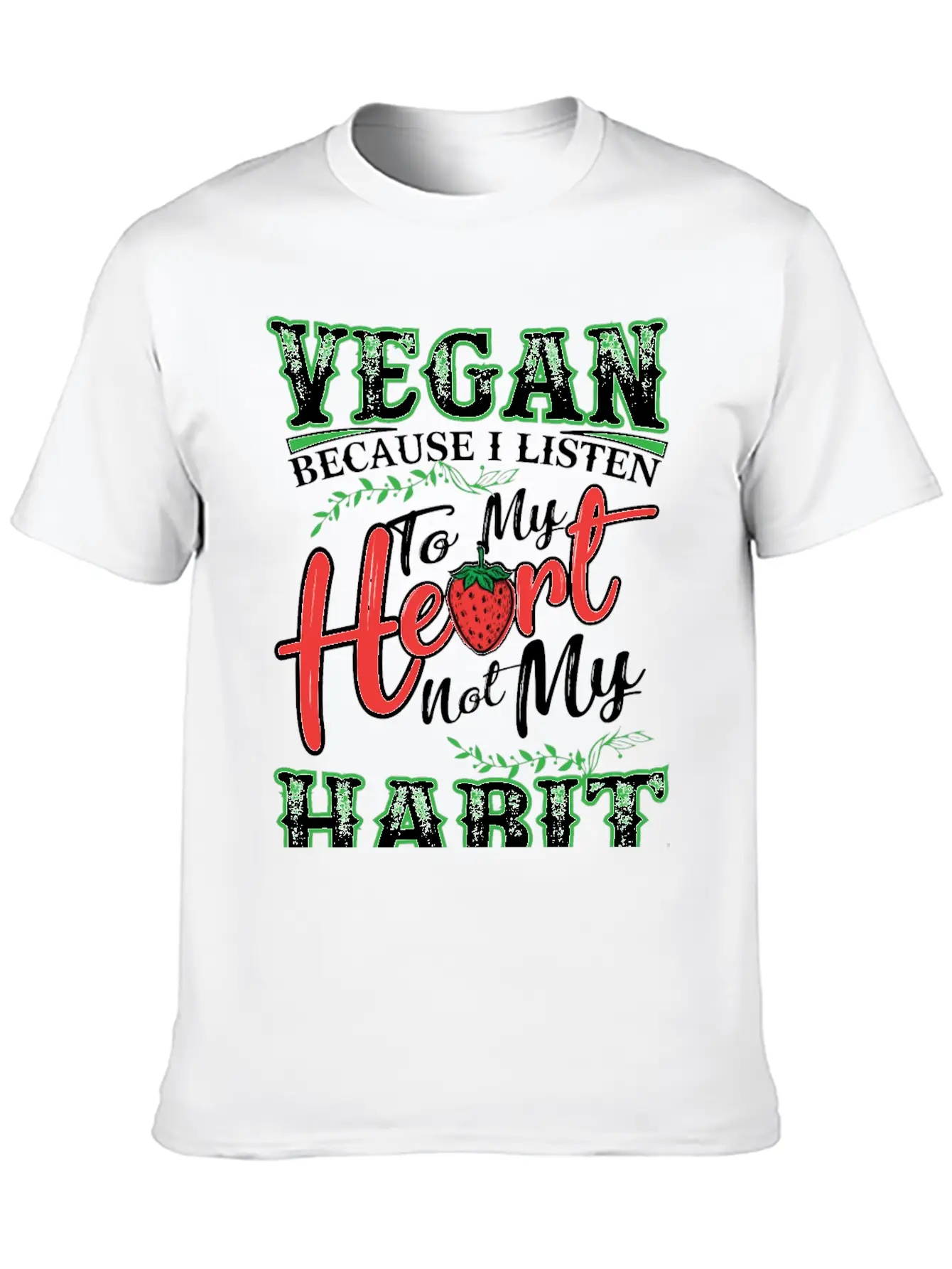 Vegan Vegetarian Animal Welfare Gift Idea Unisex Short Sleeve Soft Cotton T-Shirt – Casual Everyday Wear