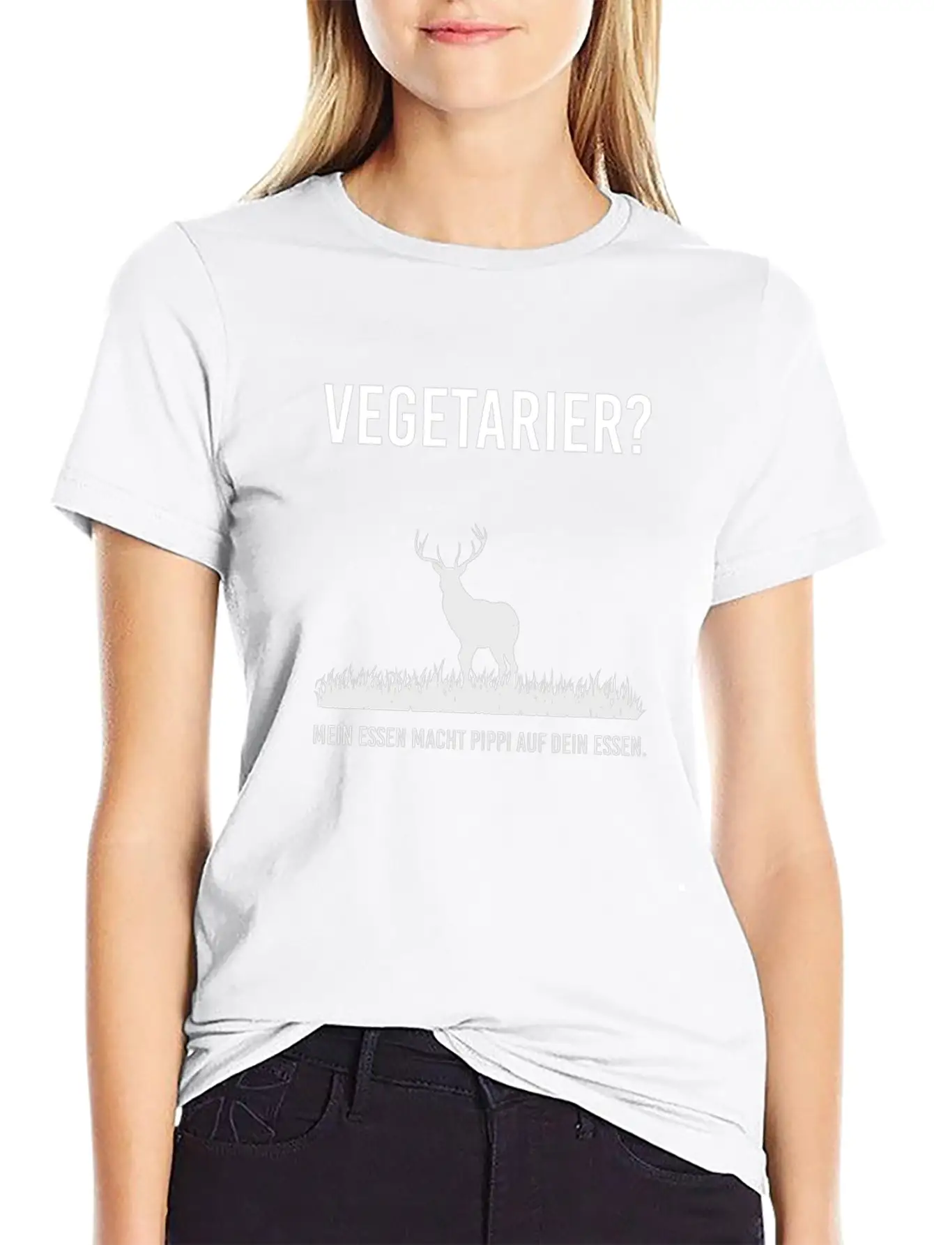 Vegan Vegetarian Vegan Vegetarian For Hunters Unisex Casual T-Shirt – Clean Design For Daily Comfort