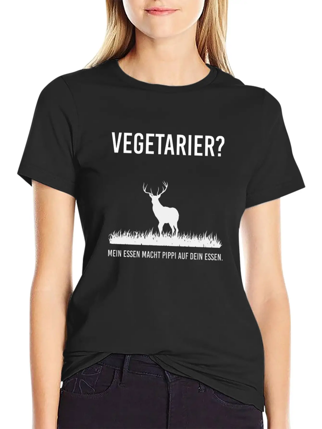 Vegan Vegetarian Vegan Vegetarian For Hunters Unisex Casual T-Shirt – Clean Design For Daily Comfort