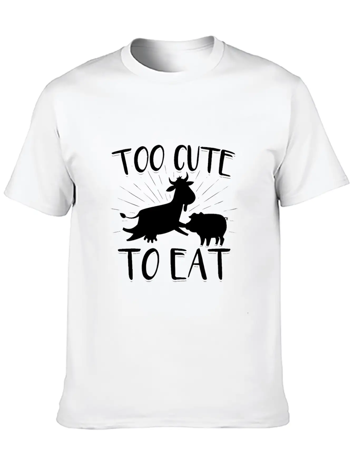 Vegan Vegetarian | Vegetarian Vegan Gifts Unisex Short Sleeve Soft Cotton T-Shirt – Casual Everyday Wear