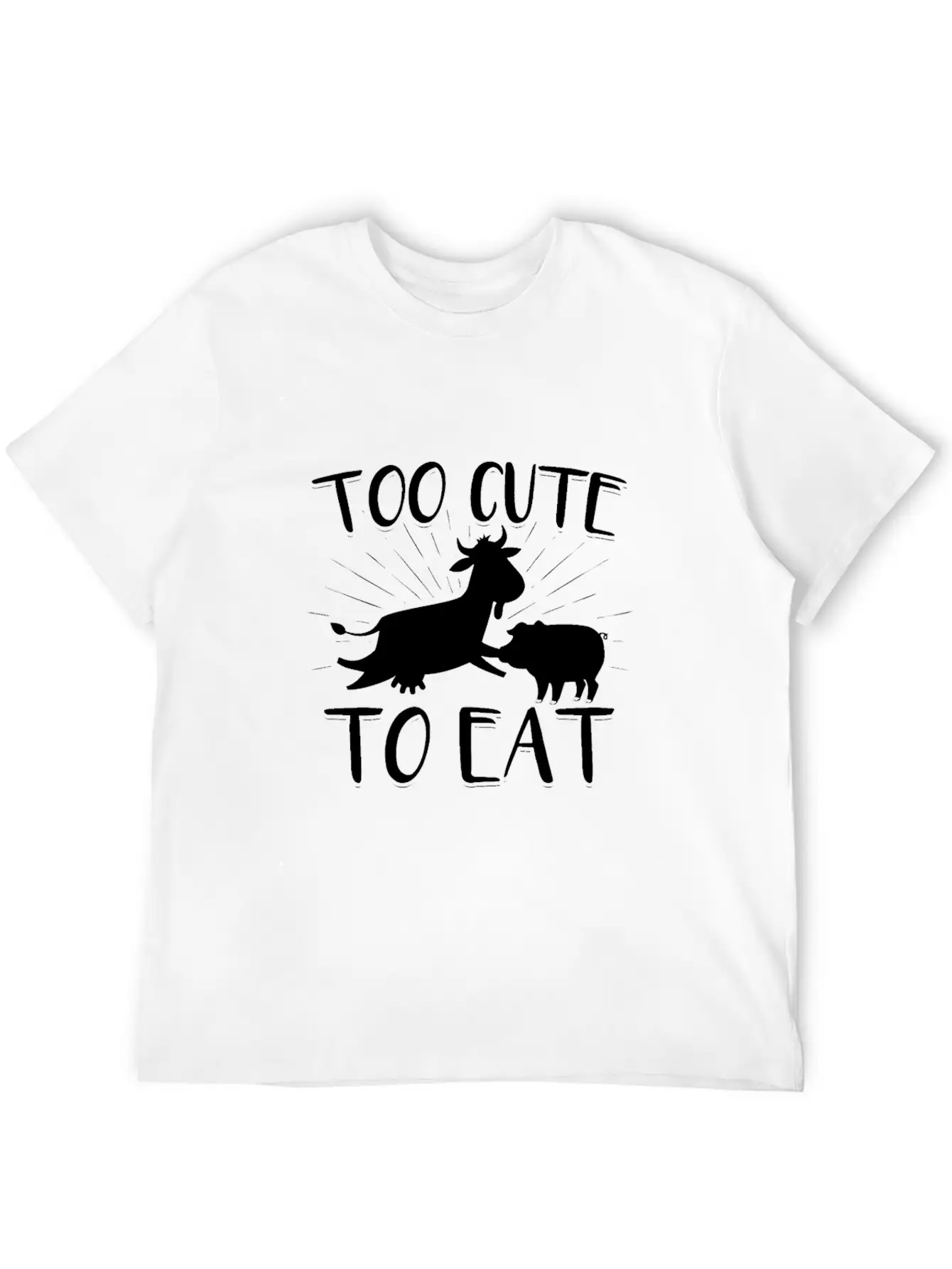 Vegan Vegetarian | Vegetarian Vegan Gifts Unisex Short Sleeve Soft Cotton T-Shirt – Casual Everyday Wear