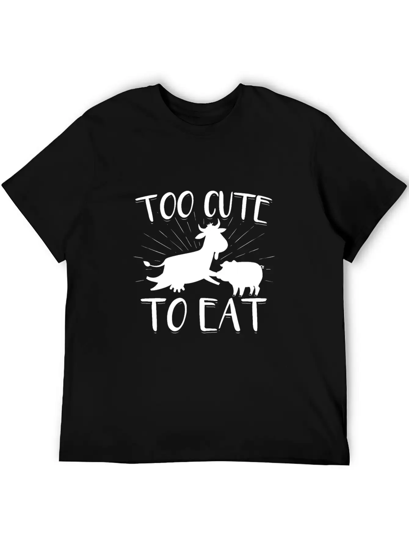 Vegan Vegetarian | Vegetarian Vegan Gifts Unisex Short Sleeve Soft Cotton T-Shirt – Casual Everyday Wear