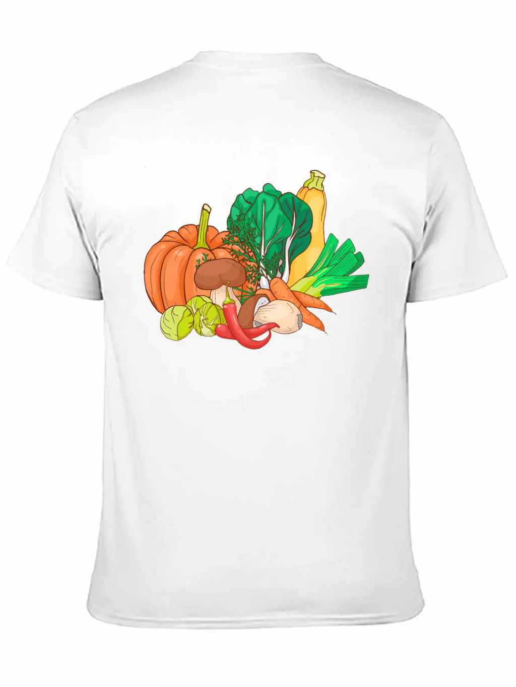 Vegetable Zucchini Leek Pumpkin Carrot Cabbage Casual Graphic T-Shirt – Simple And Comfortable Daily Wear