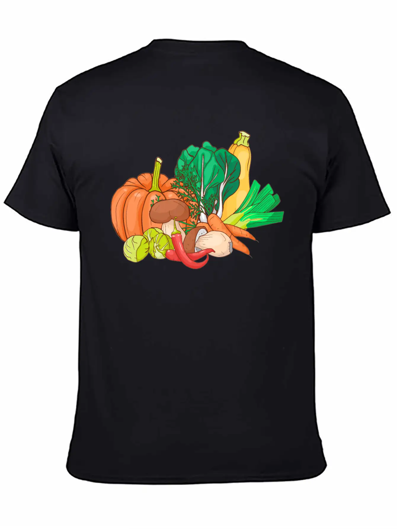 Vegetable Zucchini Leek Pumpkin Carrot Cabbage Casual Graphic T-Shirt – Simple And Comfortable Daily Wear
