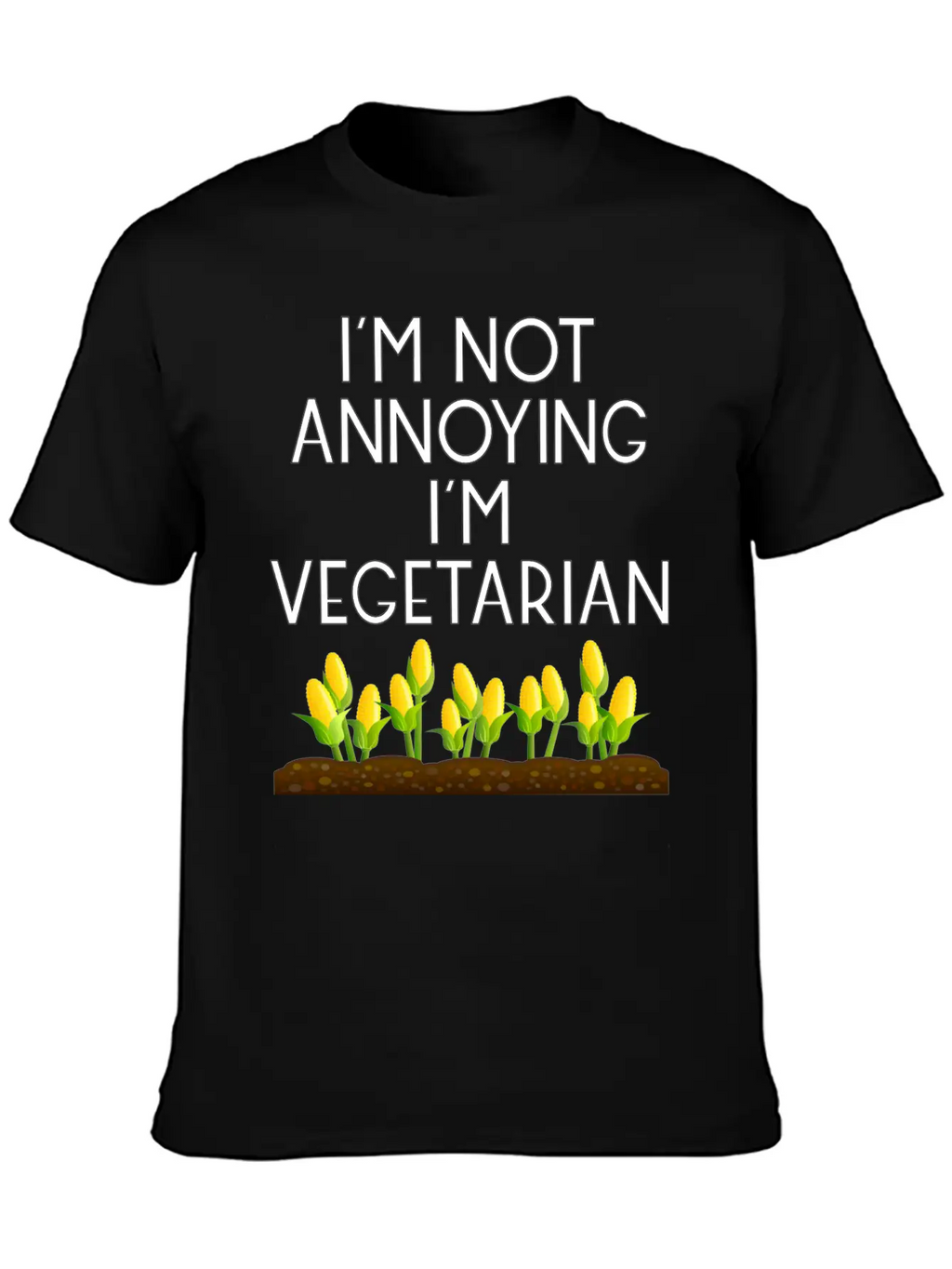 Vegetarian Vegan Veggie Mais Maize Corn5 Unisex Short Sleeve Soft Cotton T-Shirt – Casual Everyday Wear