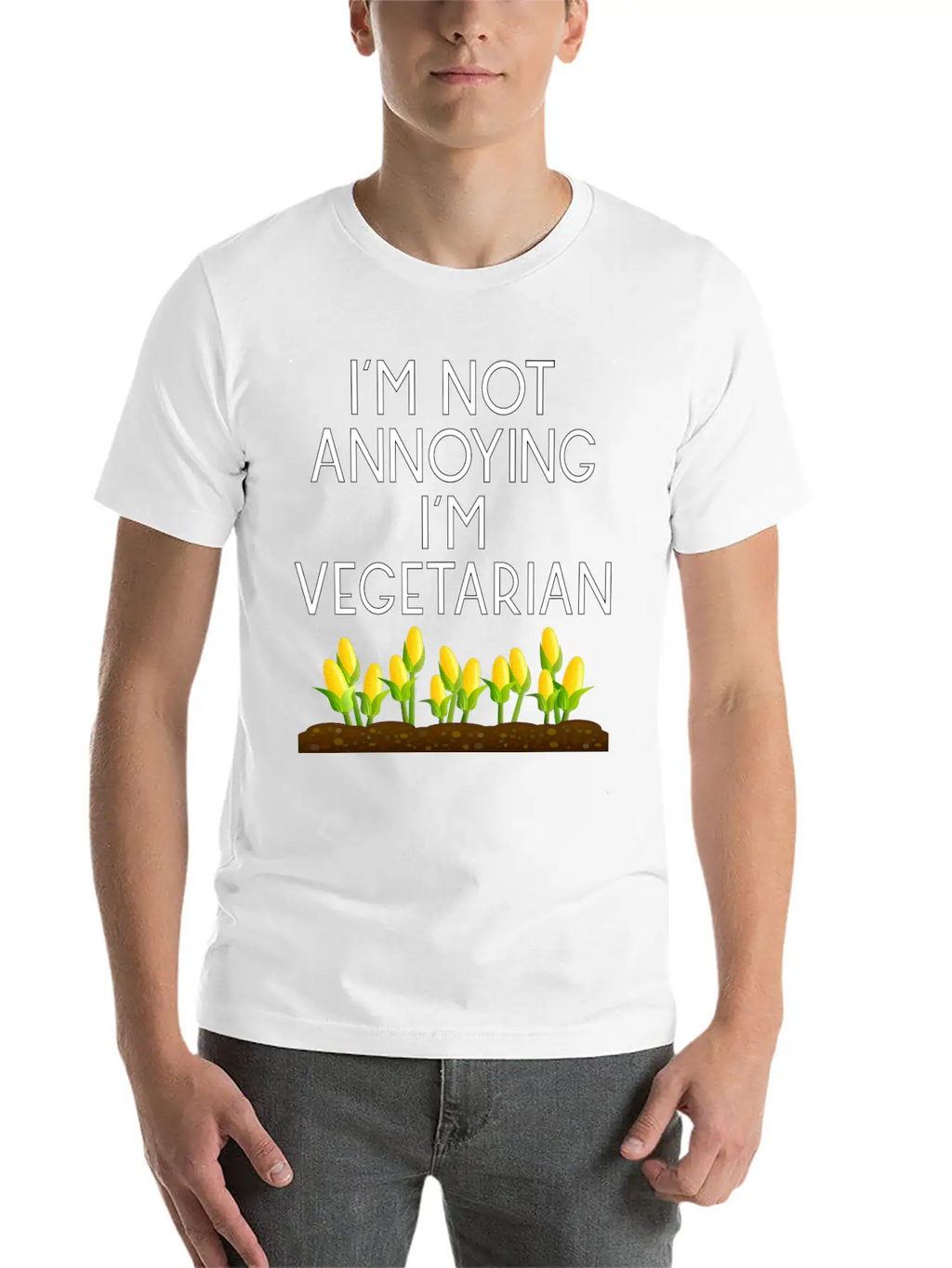 Vegetarian Vegan Veggie Mais Maize Corn5 Unisex Short Sleeve Soft Cotton T-Shirt – Casual Everyday Wear