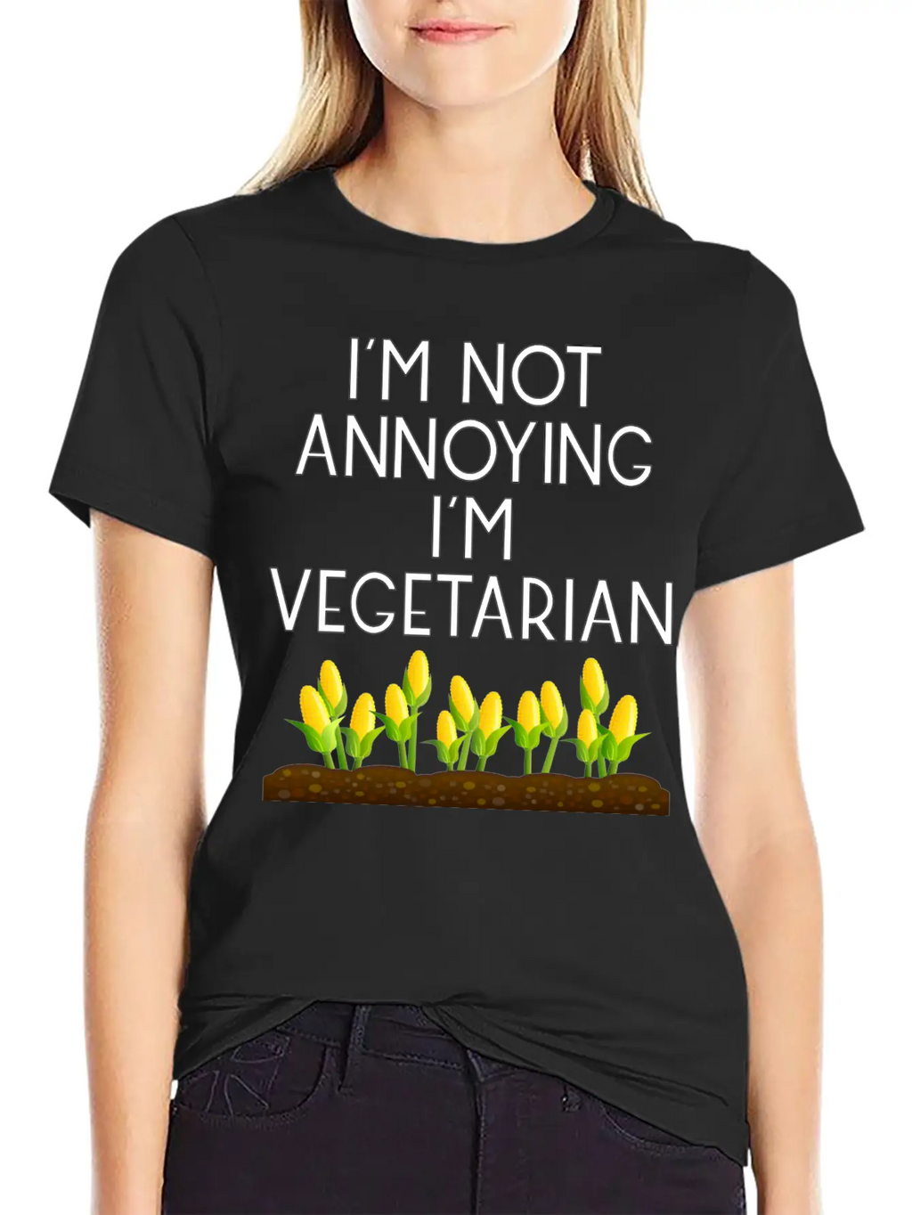 Vegetarian Vegan Veggie Mais Maize Corn5 Unisex Short Sleeve Soft Cotton T-Shirt – Casual Everyday Wear