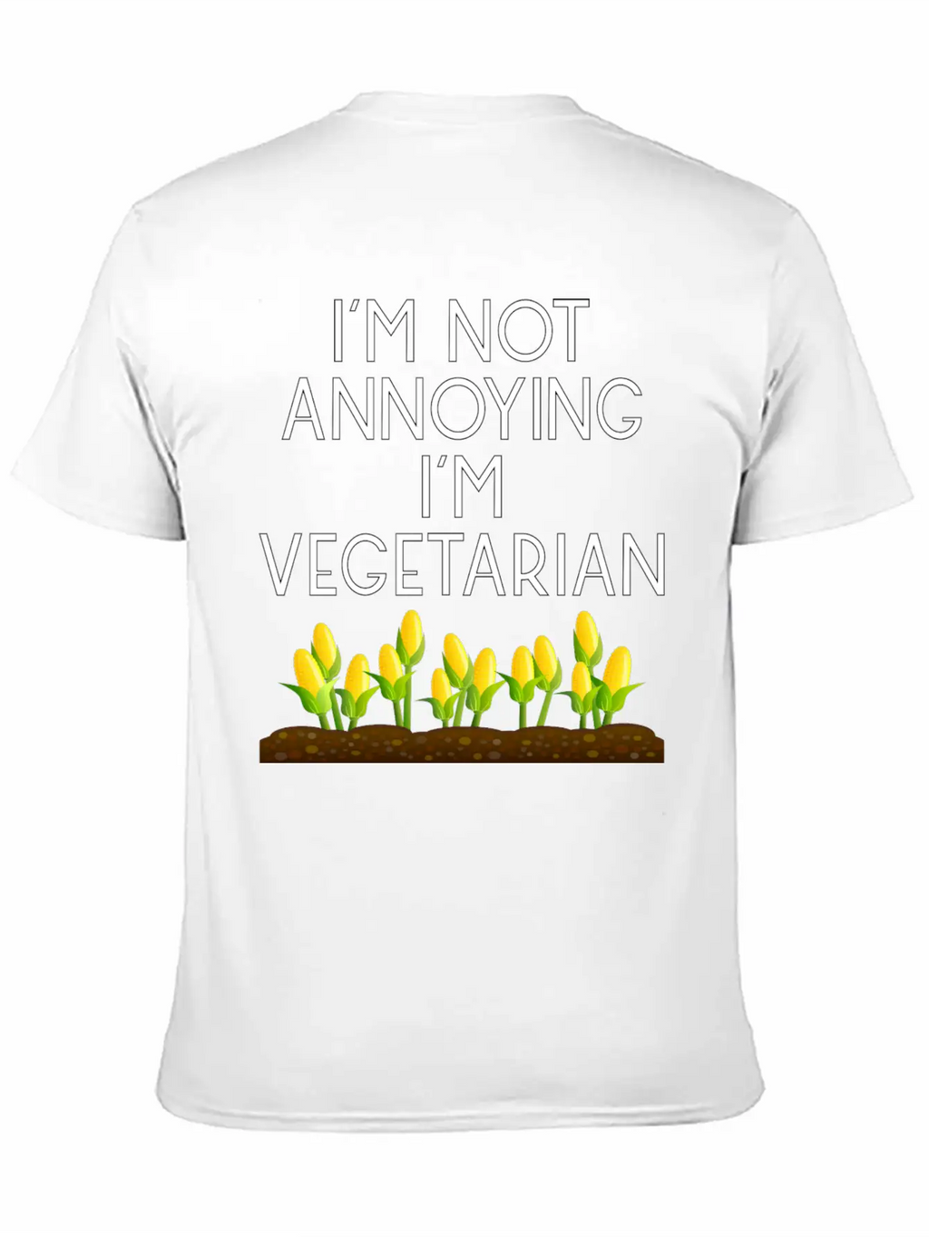 Vegetarian Vegan Veggie Mais Maize Corn5 Unisex Short Sleeve Soft Cotton T-Shirt – Casual Everyday Wear