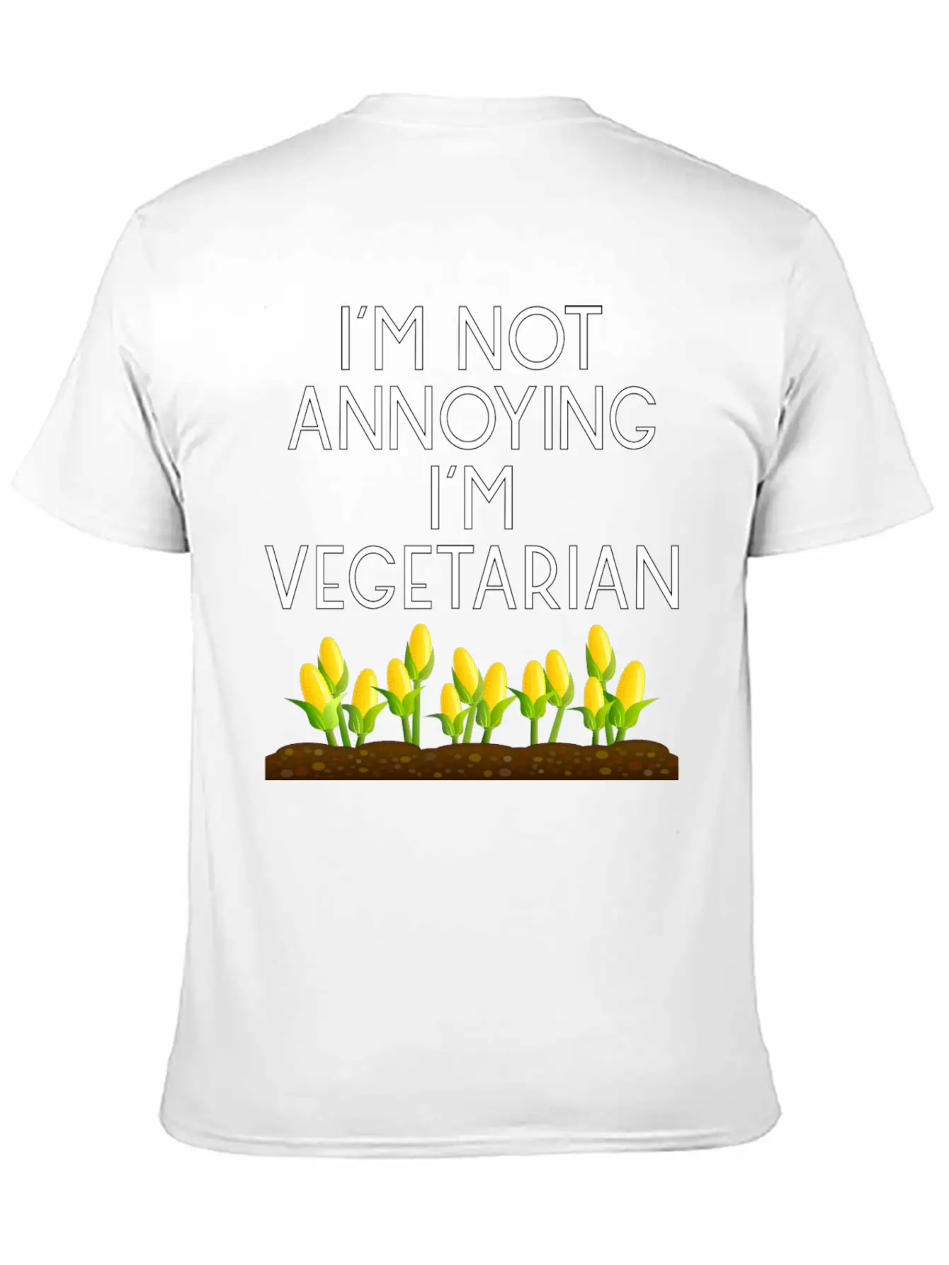 Vegetarian Vegan Veggie Mais Maize Corn5 Unisex Short Sleeve Soft Cotton T-Shirt – Casual Everyday Wear