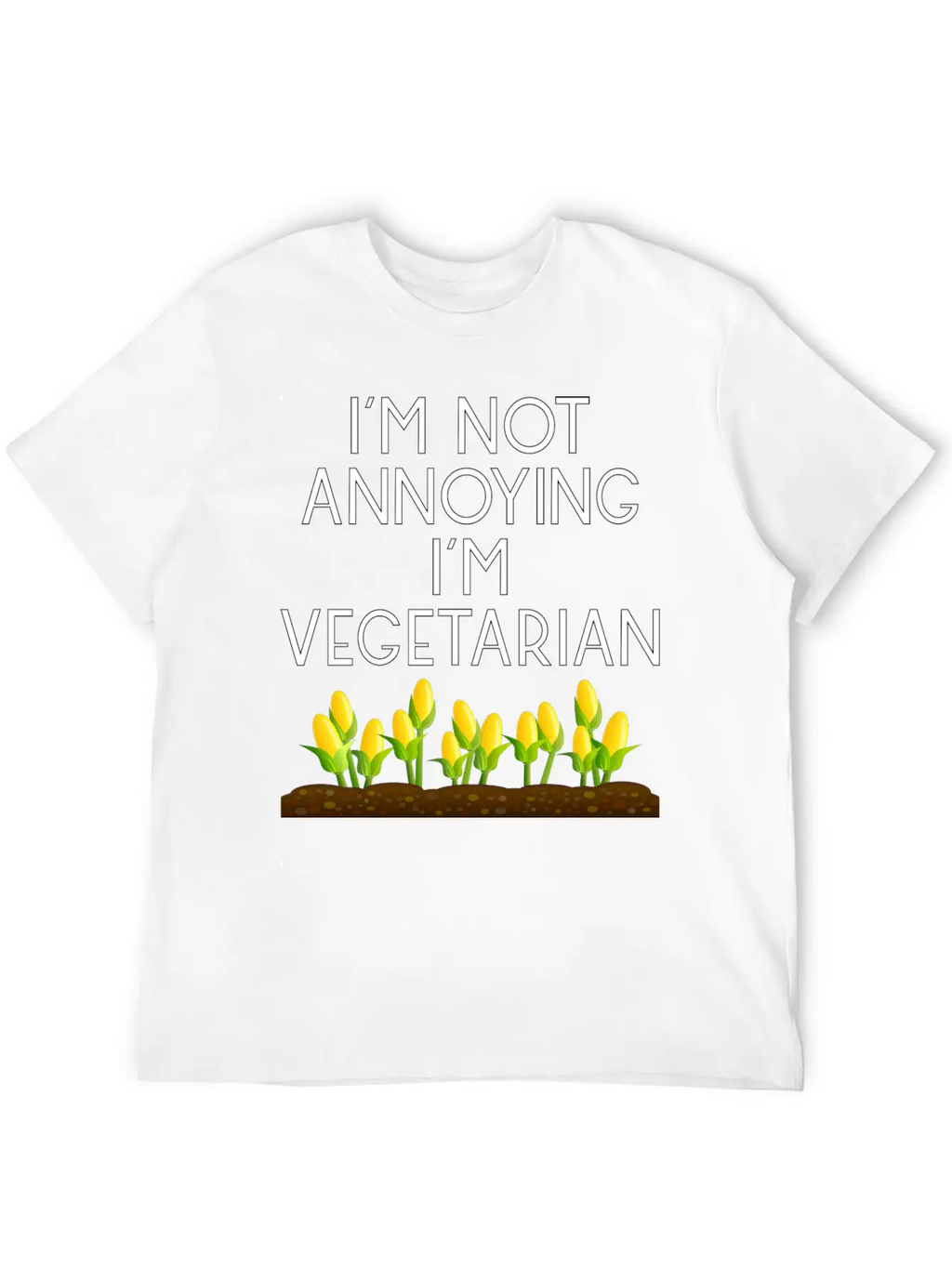 Vegetarian Vegan Veggie Mais Maize Corn5 Unisex Short Sleeve Soft Cotton T-Shirt – Casual Everyday Wear